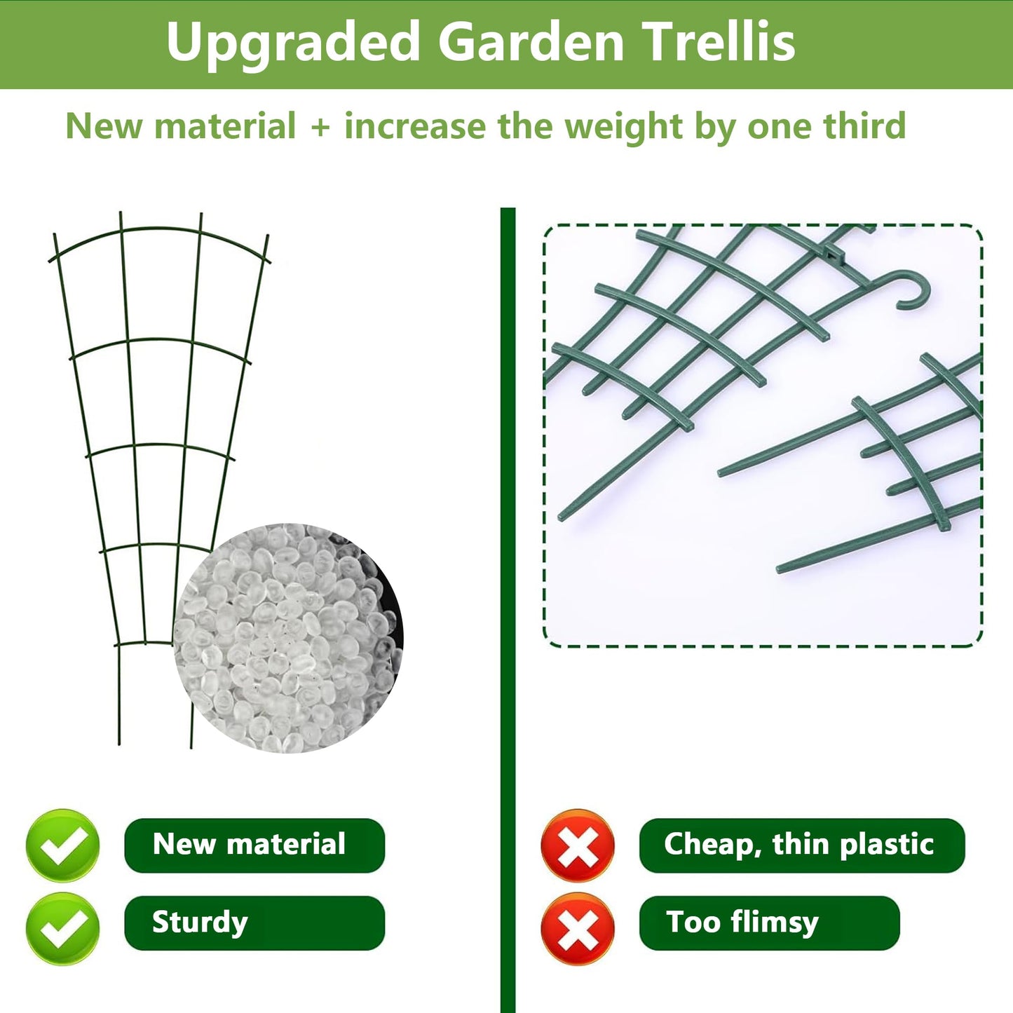 4 Pack 40cm/16 inch Plant Climbing Garden Trellis: Indoor Plant Trellis for Houseplant Climbing Outdoor Garden Trellis for Climbing Plants Backyard Flowers Vines