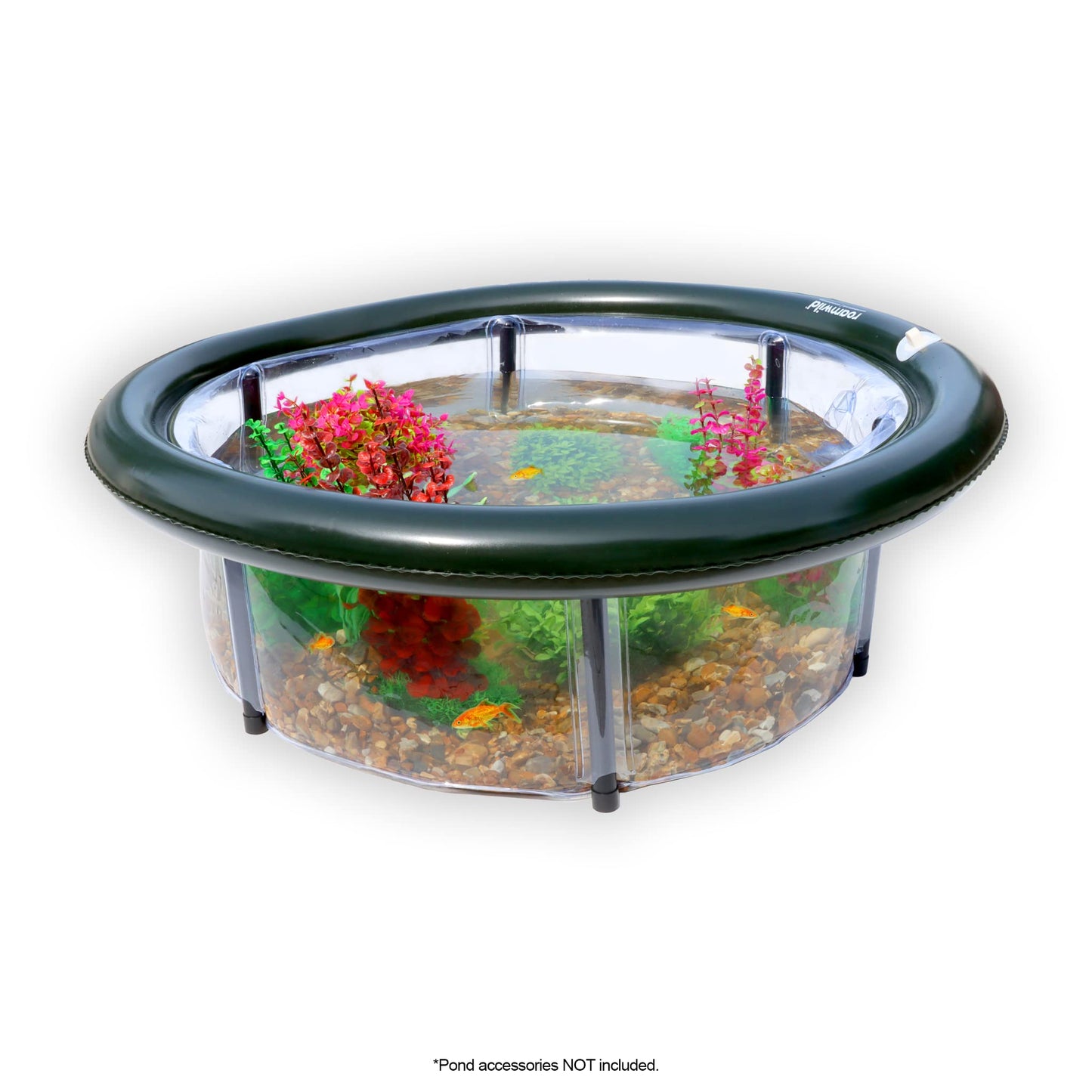 Roamwild Pop Up Pond Garden Water Feature Pond Set - Raised Aquarium For Patio Kit With Easy Fit Aeration Pump - 700mm/27.5 inches Diameter x 270mm/10.62 inches high. Capacity 105 l / 23 Gallons