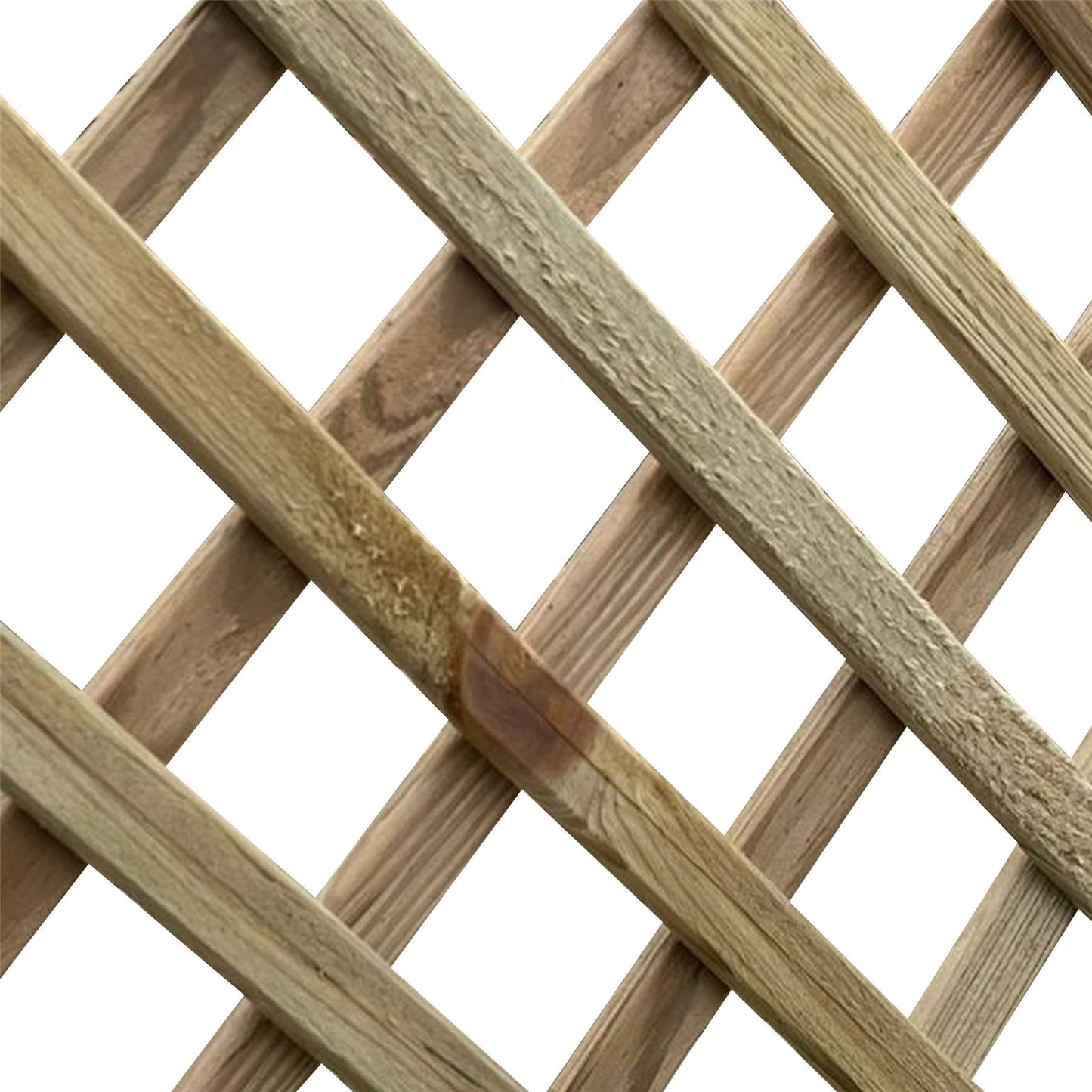 Premier Elite Alderley Rounded Edge Smooth Lattice Trellis Pressure Treated Fence Topper Panel or Wall Climber Width: 6ft (183cm) x Height: 3ft (90cm | 900mm) Standard 40mm x 40mm Hole Design
