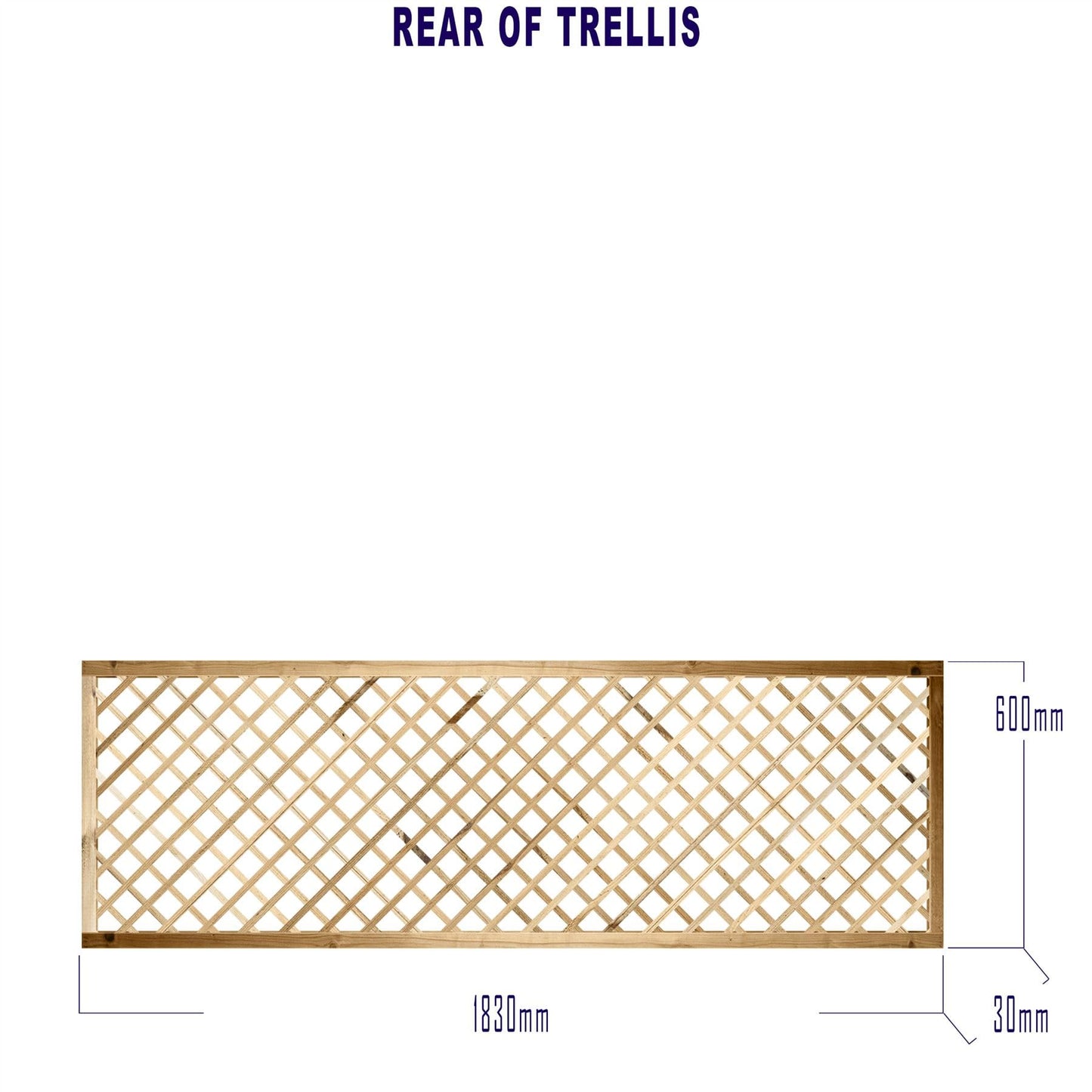 183cm x 60cm (6x2) Elite Diamond Trellis/Lattice Garden Screening Wood Fence