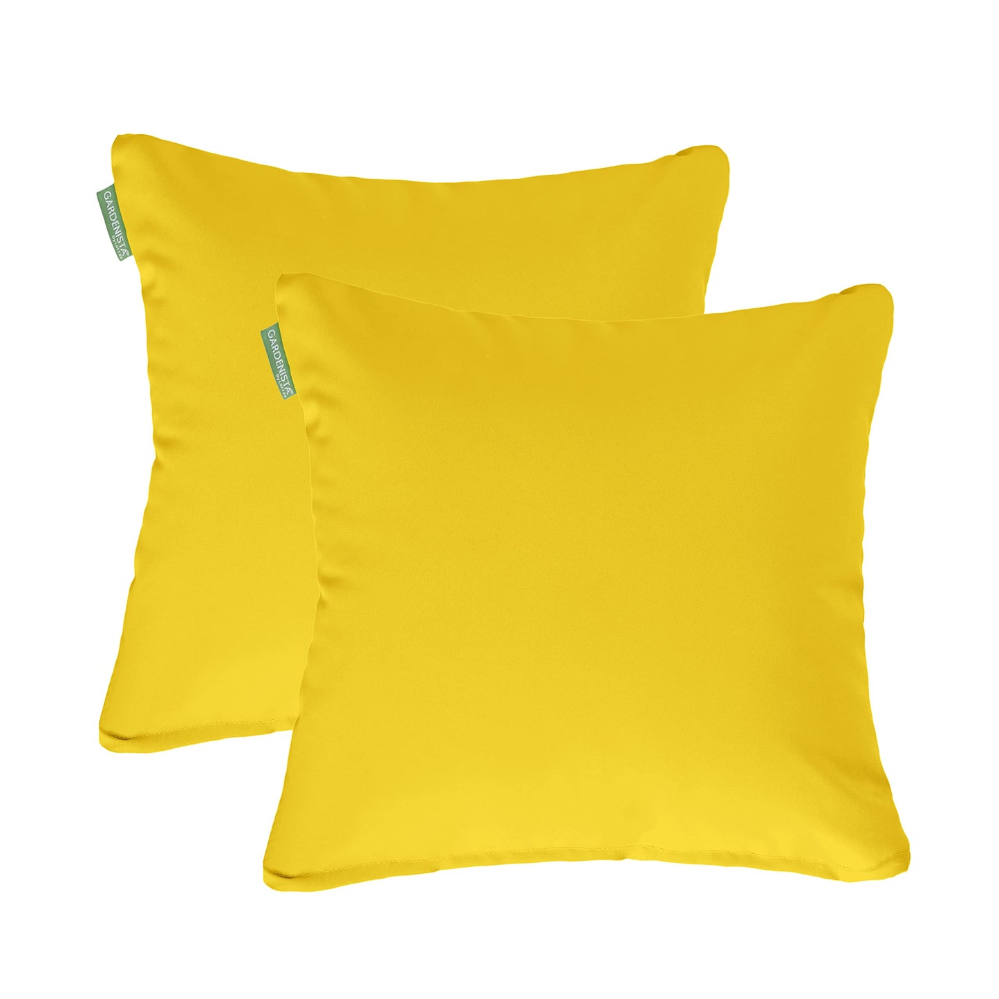 Gardenista 18" Garden Scatter Cushion | Outdoor Water Resistant Garden Furniture Pillow | Soft and Comfy Patio Furniture Cushions | Throw Pillows for Sofa, Couch, Balcony - 2 Pack (Yellow)