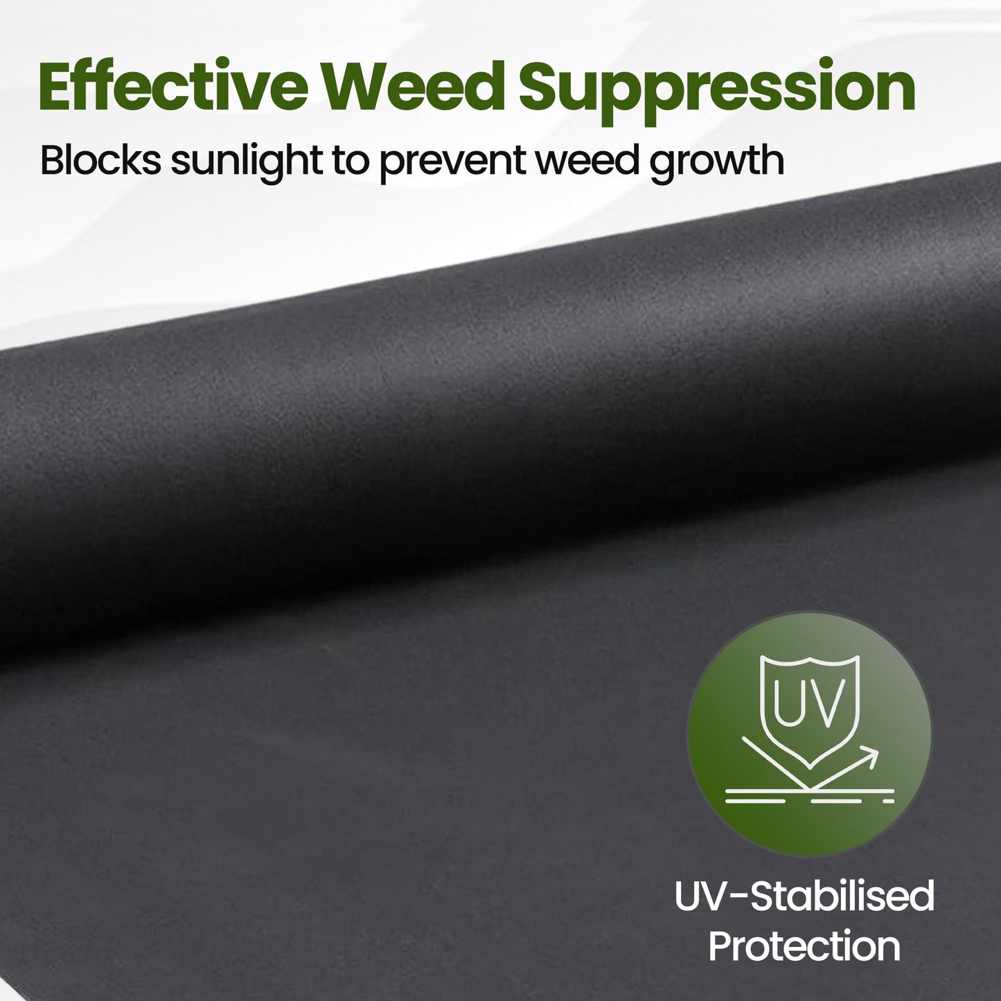 Albert Austin Weed Control Membrane Durable Weed Barrier Fabric UV Stabilised Weed Barrier Breathable Customisable Garden Membrane Roll for Pathways Flower Beds and Vegetable Gardens (25m x 1m)