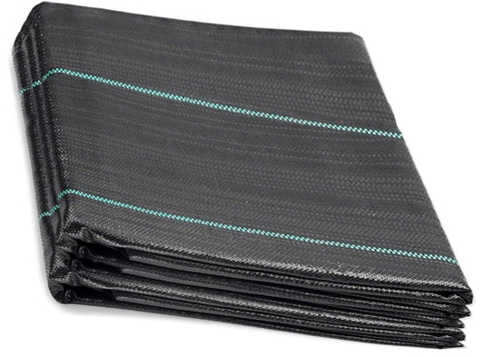 Aoriyar Weed Control Membrane Fabric for Garden - 1M x 10M Black Heavy Duty Ground Cover Membrane Roll Permeable Weeds Suppressant Sheet Gravel Barrier Matting Breathable Landscape Covering Fabric