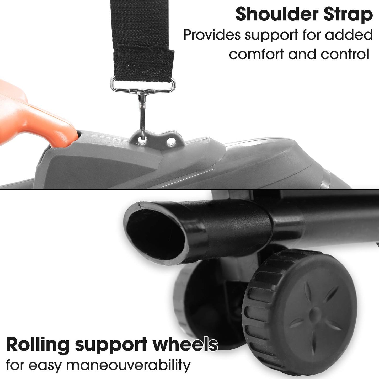 Terratek Corded Leaf Blower and Garden Vacuum 3000W, 3 in 1 Lightweight Mulcher, Leaf Blower and Vacuum, 35L Garden Blowers Collection Bag, 10m Cable, Wheels & Shoulder Strap Included