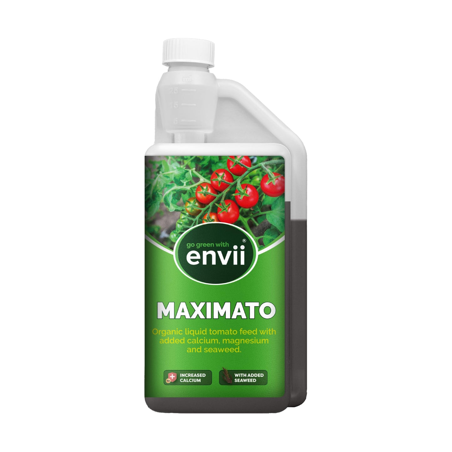 Envii Maximato – Organic Liquid Tomato Feed, Plant Fertiliser Enriched with Additional Seaweed, Magnesium & Calcium – 1 Litre