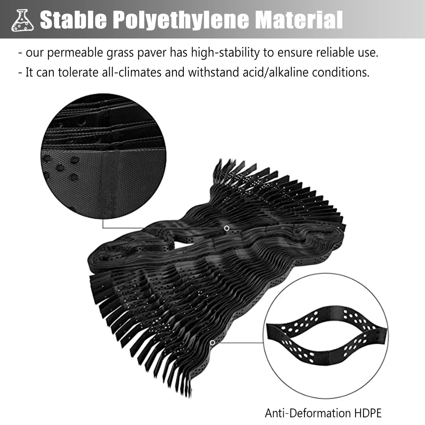 Geogrid Ground Grid Paver For Stabilization, HDPE Cellular Paving Permeable System Light Truck RV Parking, Heavy Duty Grass Pea Gravel Soil Concrete Grid Mat ( Color : WxL , Size : 6X10m/19.7X32.8ft )