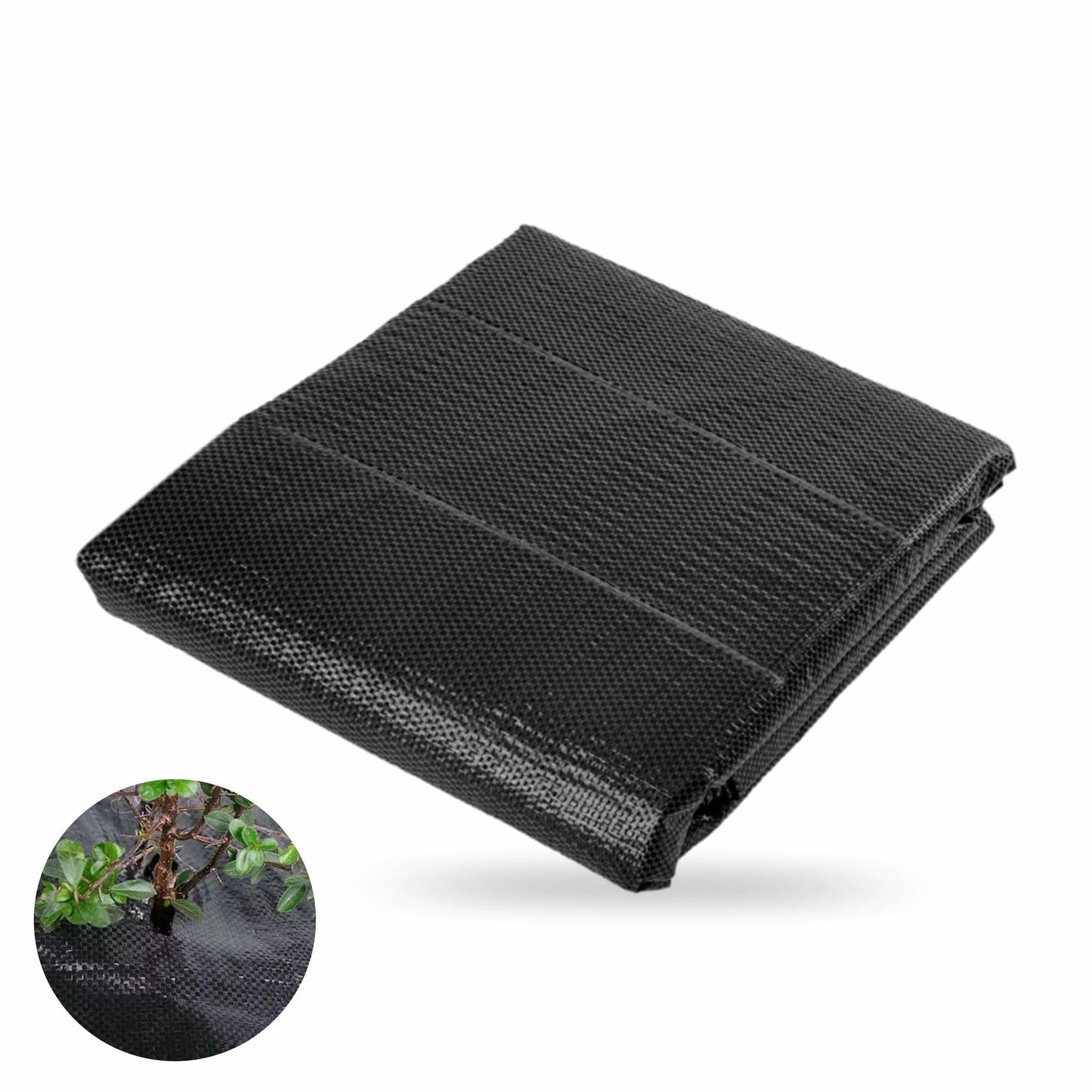 NIMVONA Weed Control Fabric Heavy Duty Weed Suppressant Membrane Weed Barrier Garden Ground Cover Membrane Liner Water Permeable Fabric For Patios Flower Beds Landscaping Pathways 1mx1.5m (1pk)