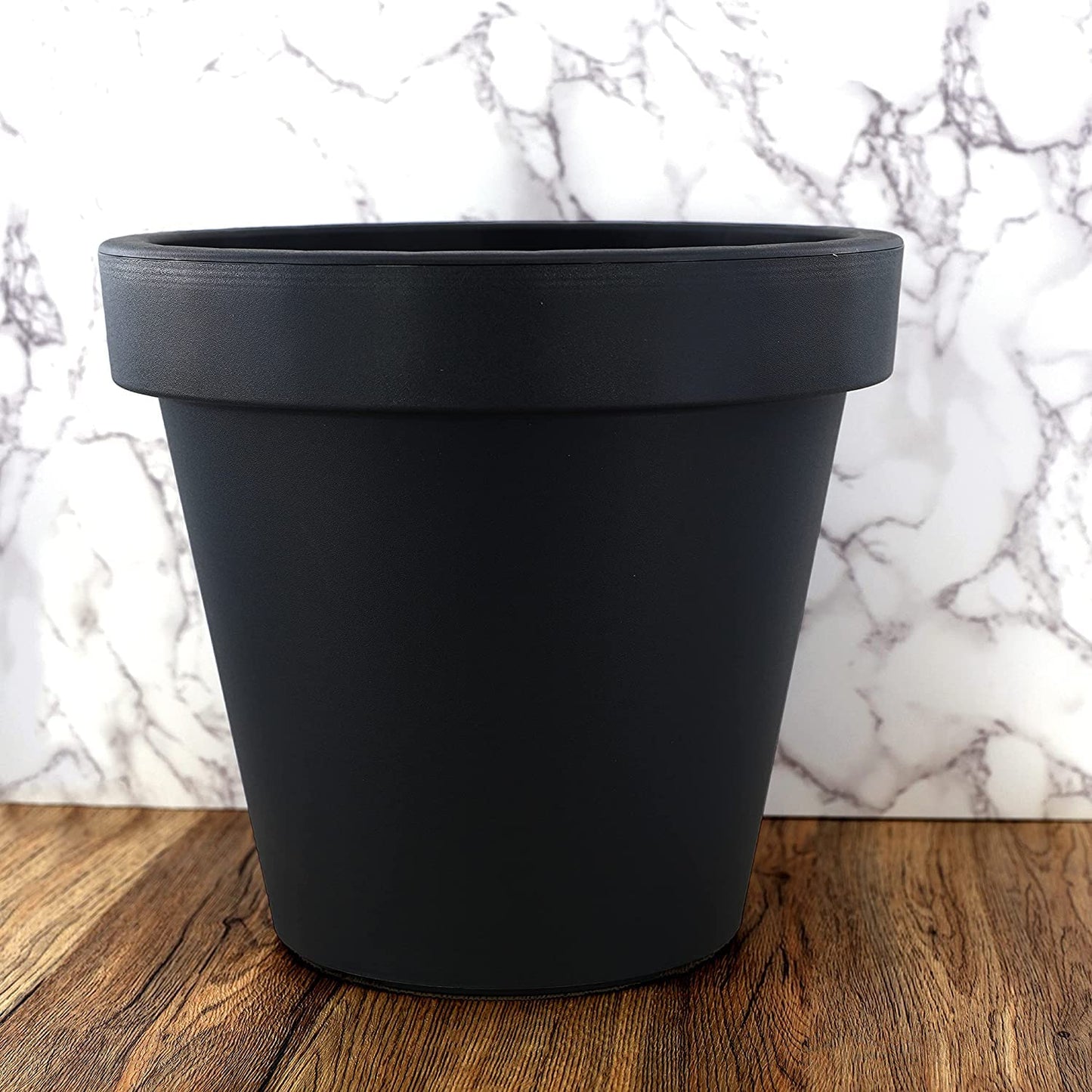 Large Flower Pot Planter Round Garden Plant Pot Indoor Outdoor Rust-Resistant Plant Container (30 x 26 cm Round, Anthracite)