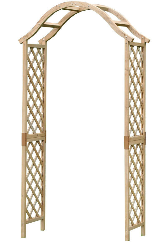 Selections GFH798 Wooden Garden Arch with Curved Top (Tan)