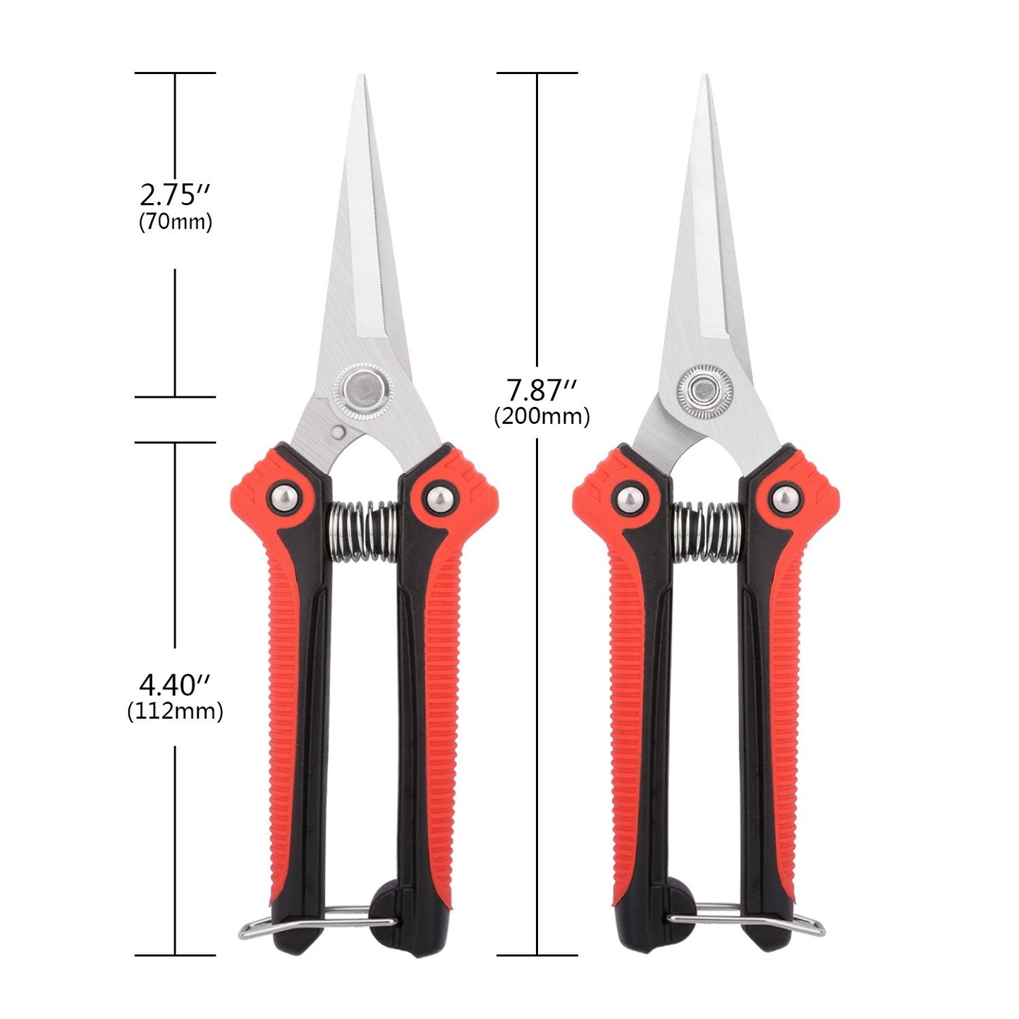 Housolution Pruning Shears, Secateurs, Heavy Duty Stainless Steel Gardening Hand Pruner Pruning Shear Ultra Sharp Multi-Purpose Garden Scissors for Fruit Picking, Trimming Plants Flowers, Black&Red
