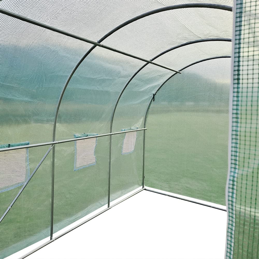 Panana Walk-in Greenhouse Galvanised Frame Polly Tunnel Patio Garden Outdoor Polytunnel 2M/3M/4M/6M (3x2x2m)