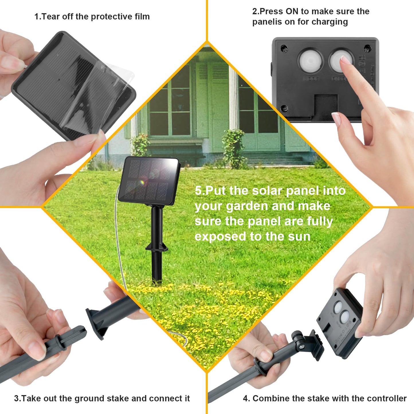 FFZZKJ Solar Lights Outdoor Garden Waterproof Total 240LED 12Mx2 Pack Outdoor Solar Lights for Garden Patio Balcony Terrace Veranda Tree, Warm White