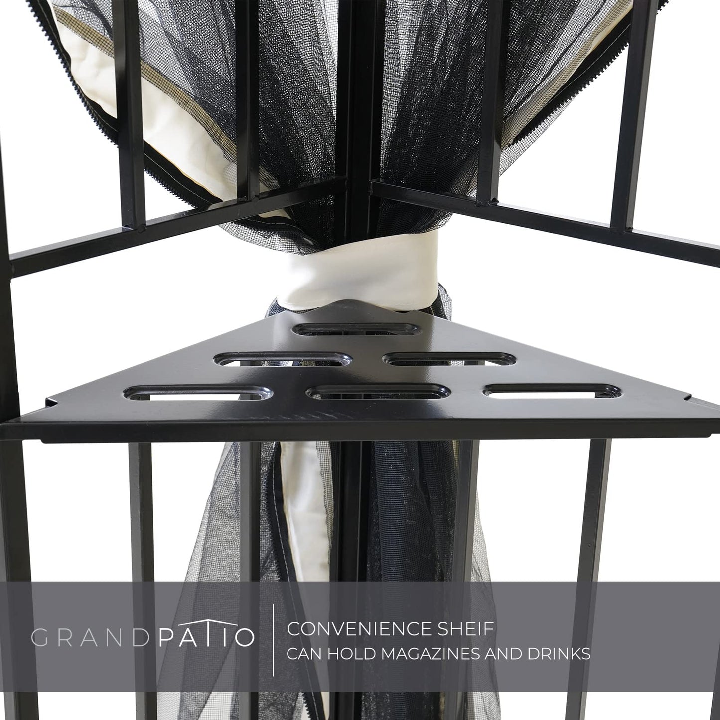Grand patio Gazebo 3×3m with Side Netting, Garden Gazebo Event Shelter Sun Shade Heavy Duty Outdoor Canopy for BBQ, Event, Party -Beige