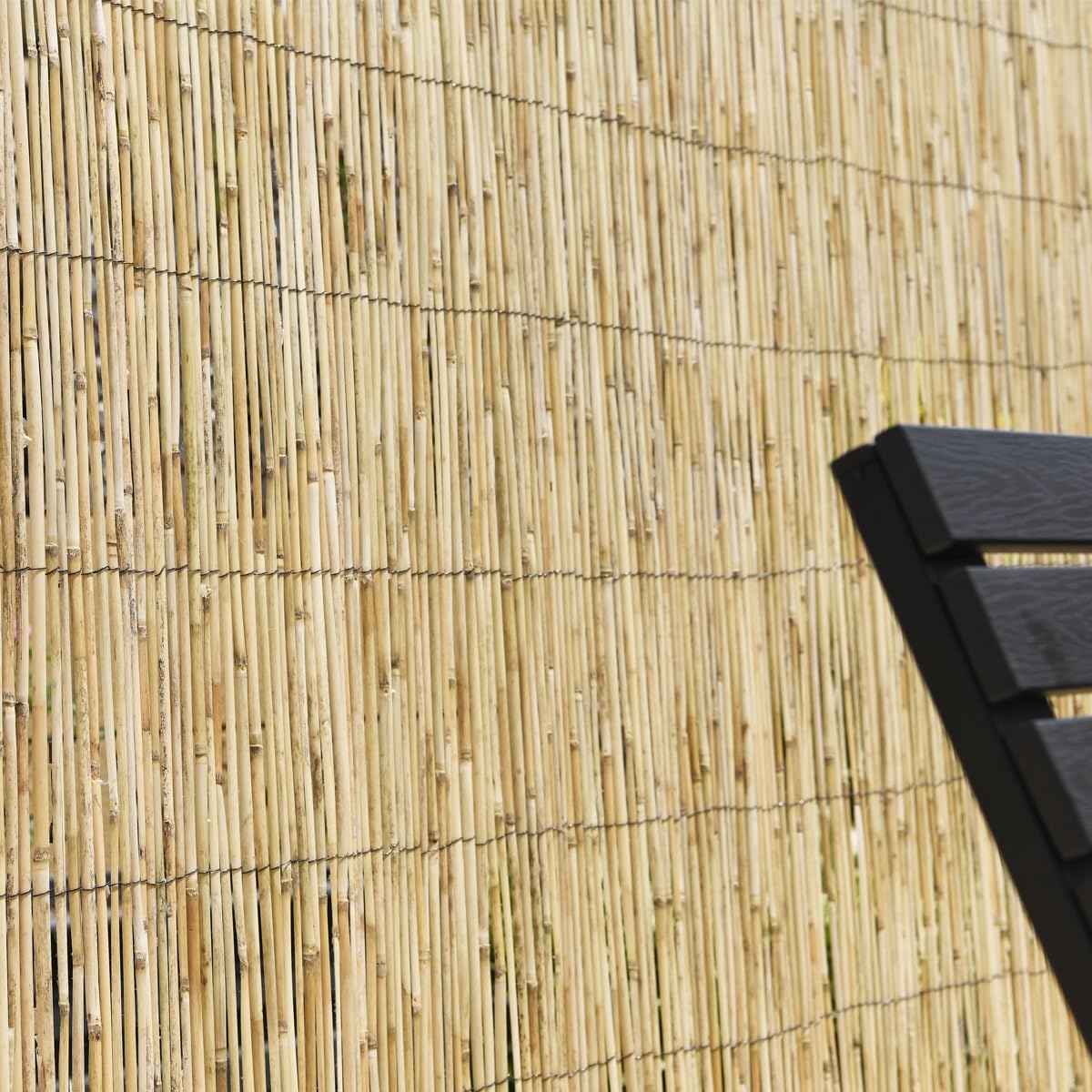 Wadan Natural Split Reed Fence Hand-Woven Reed Screening for Garden Natural Window Roller Blind Outdoor Bamboo Shades for Garden Patio Gallery Balcony Decorative Fences (1m x 3m)