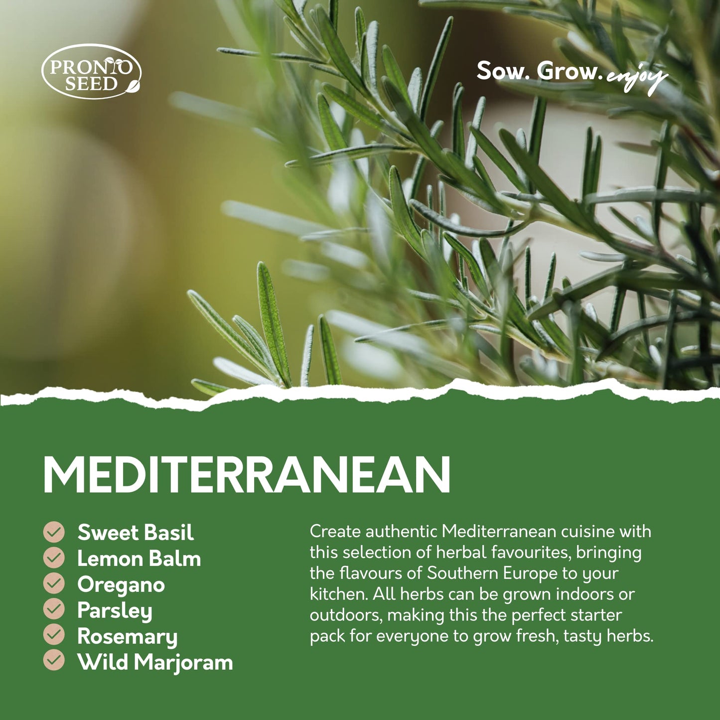 Pronto Seed Herb Bumper Pack - Grow Your Own Kit with 24 Herb Varieties - Aromatic, Mediterranean, Garden & Classic Herbs - Gardening Gift for Women and Men (Herb Pack)