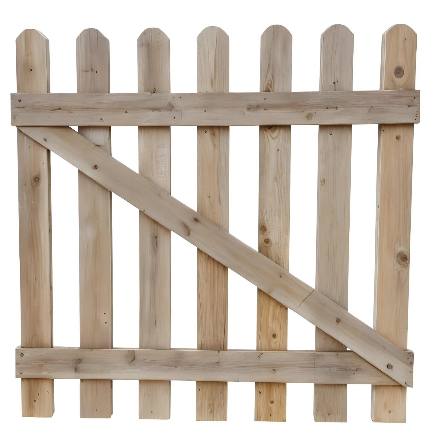 Wooden Picket Garden Gate hand built, Pedestrian Gate Wooden Pressure Treated, Outdoor Space Stylish Garden Gates (90cm High x 83cm Wide x 6cm Deep)