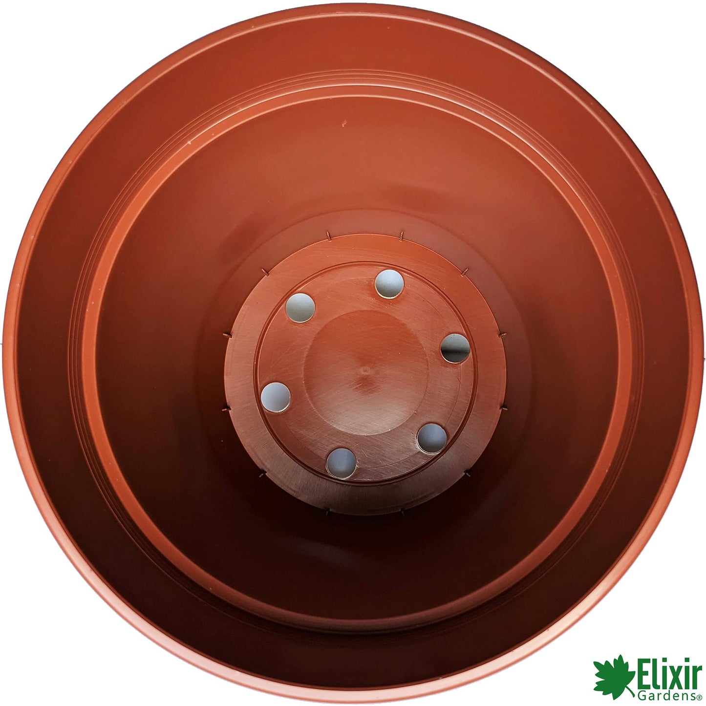 Elixir Gardens Plant Pot | Deep Terracotta Recycled Plastic Pots 23cm / 9" x 2
