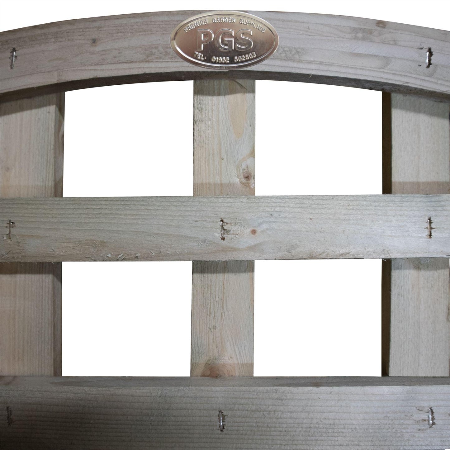 PGS Premier Arch Trellis Garden Lattice Fence Topper Treated[6ft x 5ft (183cm x 150cm),Privacy Trellis 70mm hole]