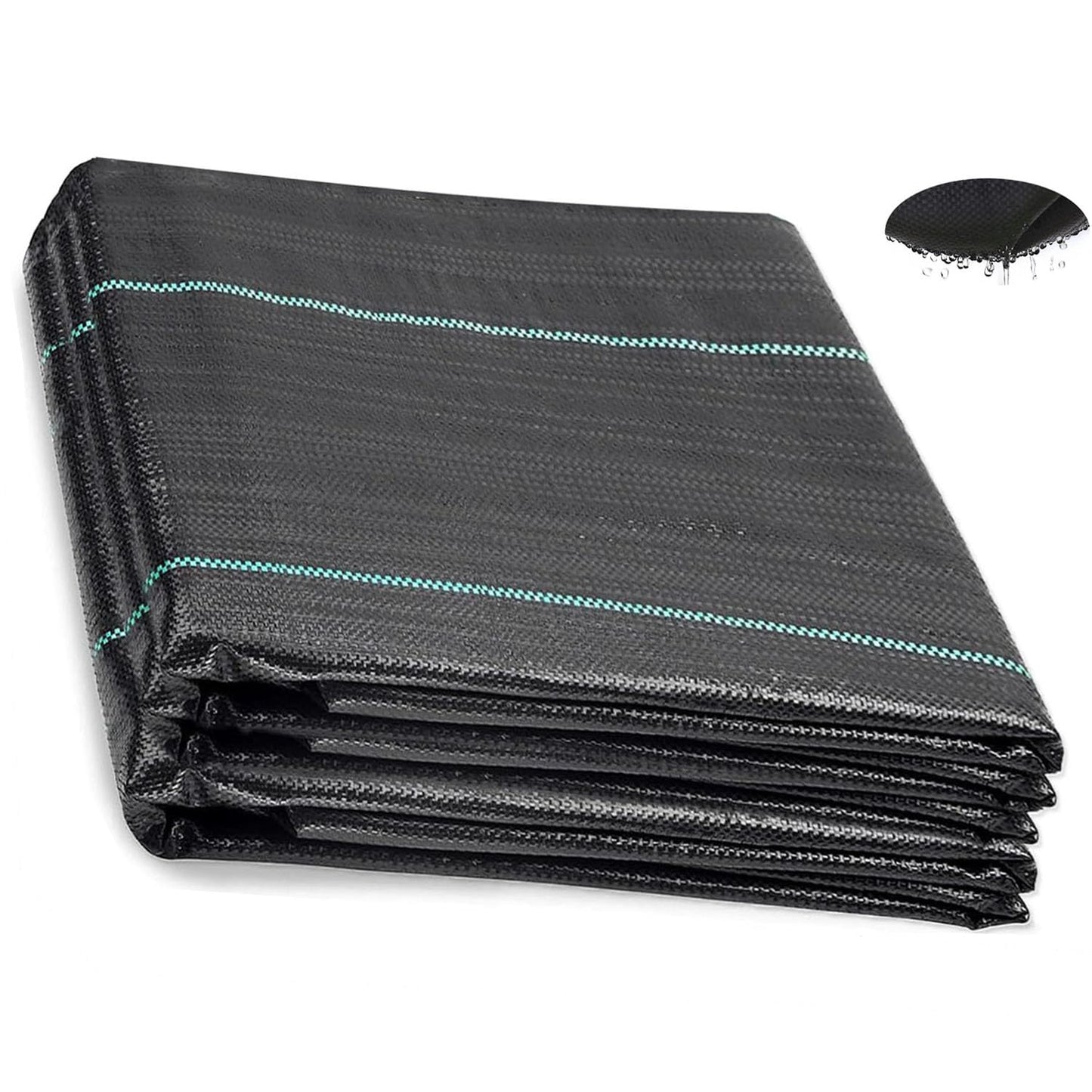 Aoriyar Weed Control Membrane Fabric for Garden - 1M x 10M Black Heavy Duty Ground Cover Membrane Roll Permeable Weeds Suppressant Sheet Gravel Barrier Matting Breathable Landscape Covering Fabric