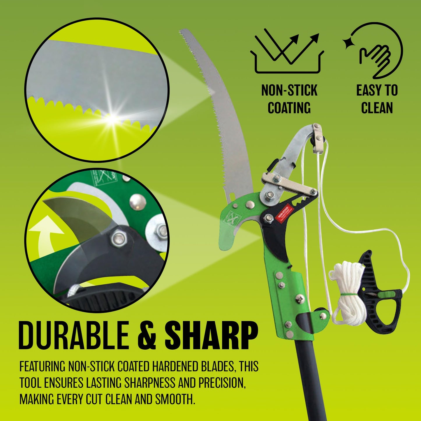 BARGAINS-GALORE Ratchet Tree Lopper & Telescopic Pole Saw - Pruning, Cutting Branches, Telescopic for Hard to Reach Places, Gardening | Professional Precise Cutting | Garden Hand Tool