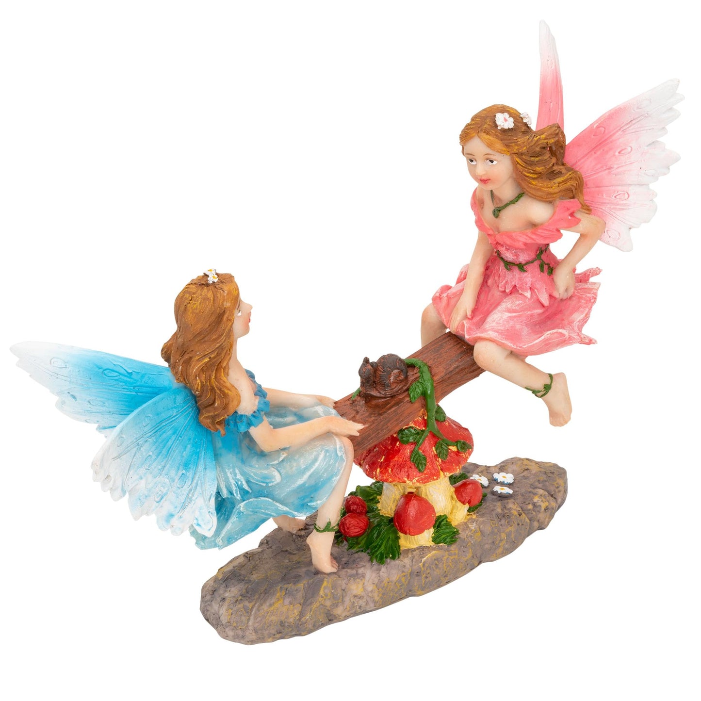 Pelle & Sol Fairies on Seesaw Ornament - Outdoor Garden Fairy Decoration Home Gift Accesories