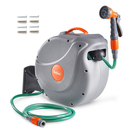 VonHaus Retractable Wall Mounted Hose Reel – 30m