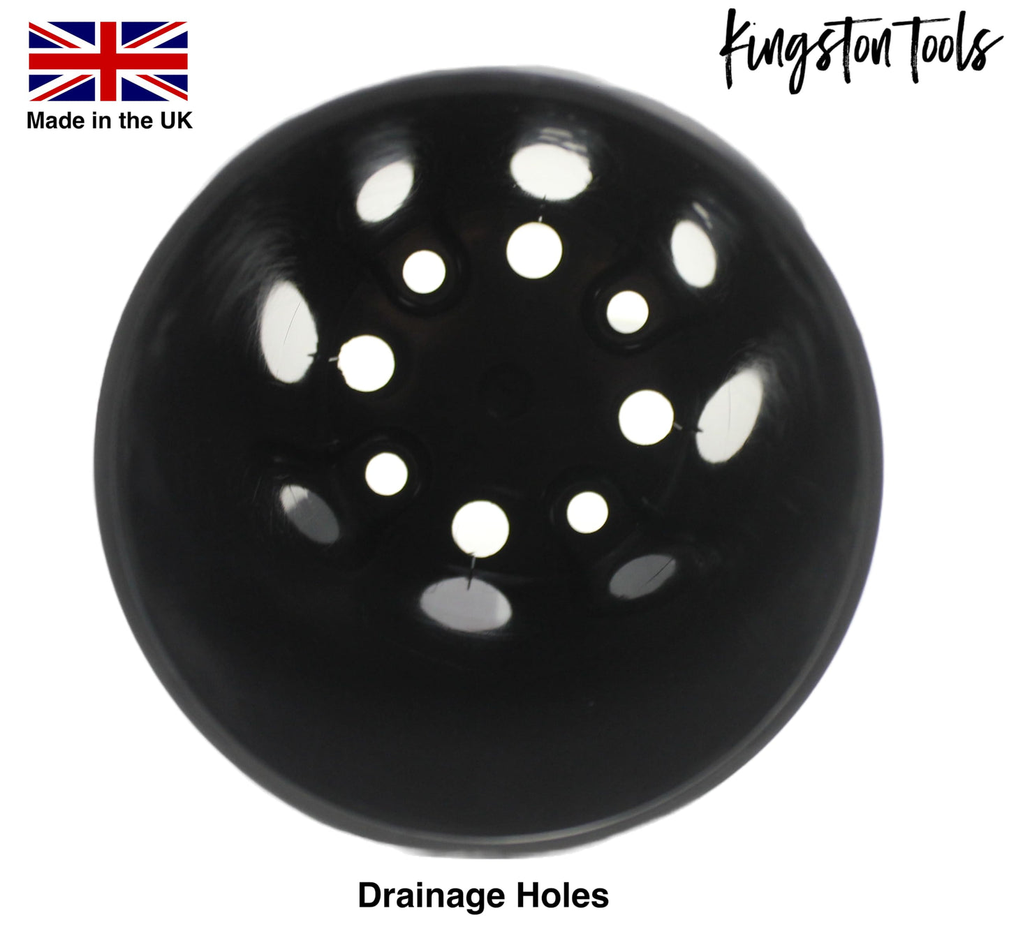Kingston Tools 10x Extra Tall & Deep Premium 2L Black Plant Pots Recycled Plastics Made in the UK