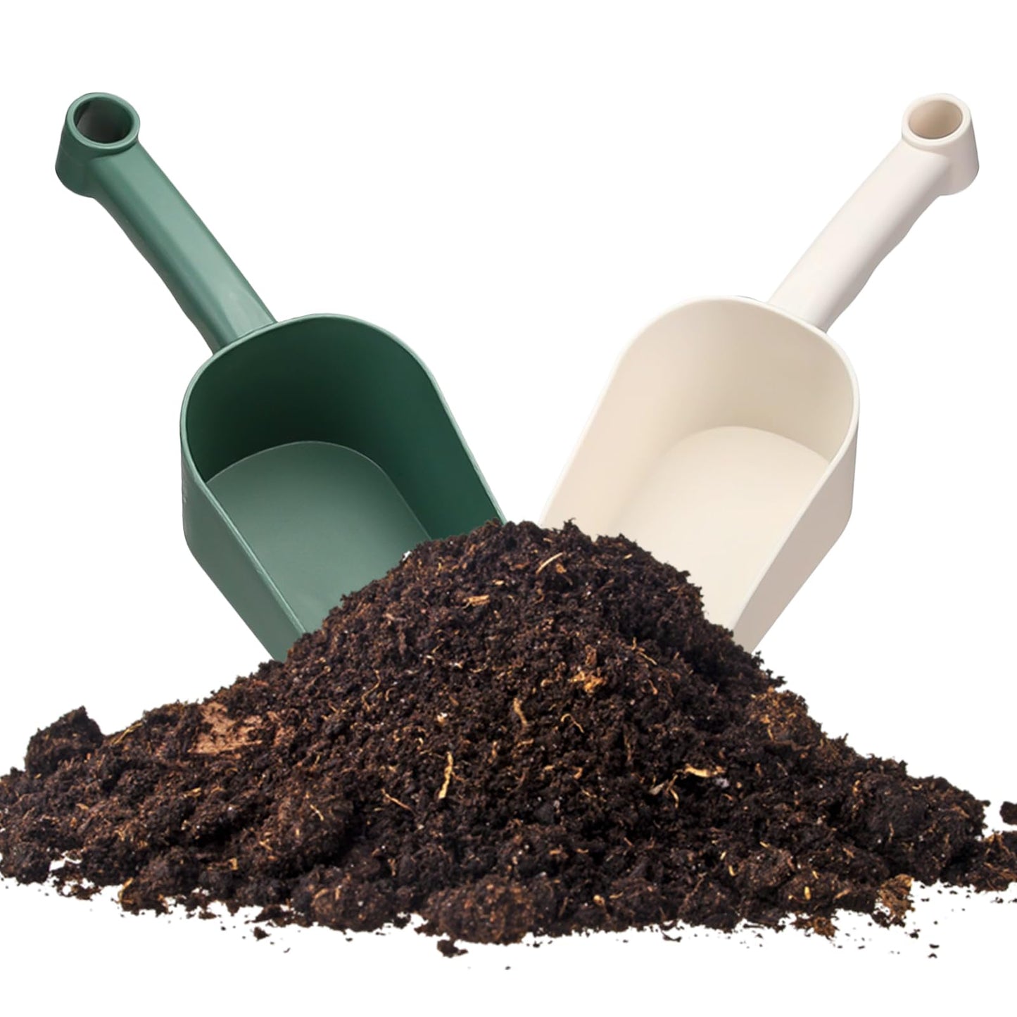 Lezevn 2pcs Plastic Scoop Handy Garden Scoop Multifunctional Cleaning Shovel for Gardening, Digging, Planting, Cultivation