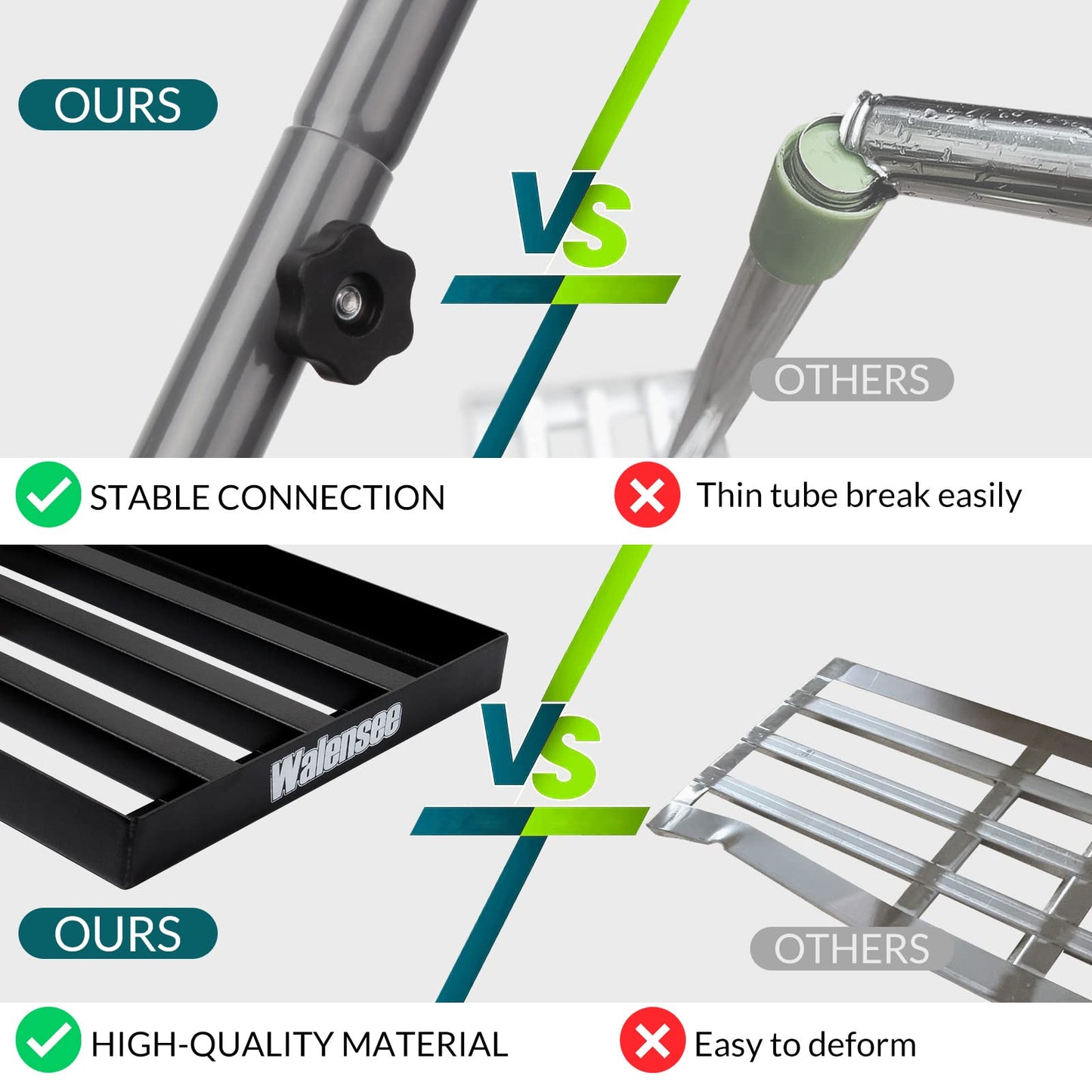 Walensee Lawn Leveling Rake, 198cm 43×25cm Levelawn Tool, Heavy Duty Effort Saving Lawn Level Tool, Stainless Steel Handle Lawn Leveler for Yard Garden Golf Course, Ease Level Soil Sand Dirt Surfaces