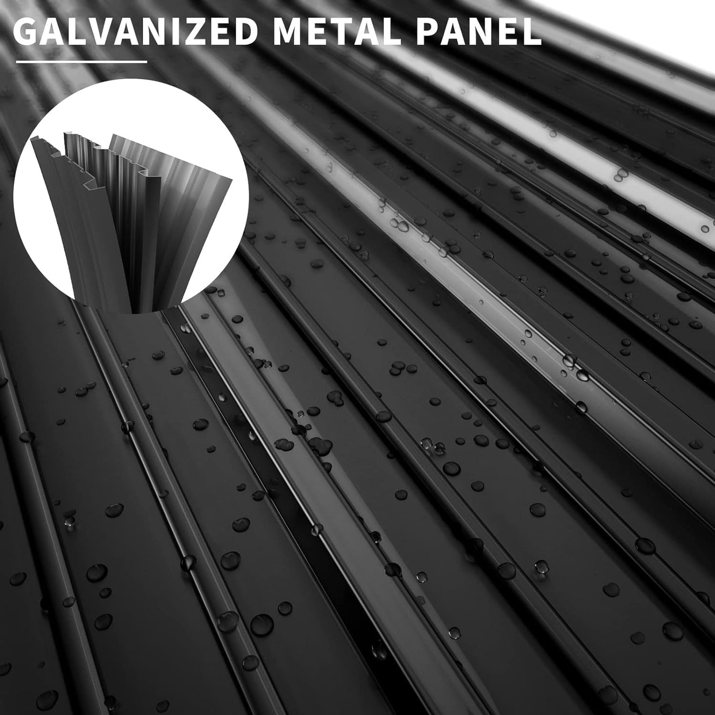 UDPATIO Metal Shed 5x3 FT Outdoor Storage,Garden Storage Shed for Firewood,Garbage Can,Tools,Lawnmower,Bike Shed Waterproof Log Store for Backyard Patio,Galvanized Steel with Lockable Door,Dark Grey