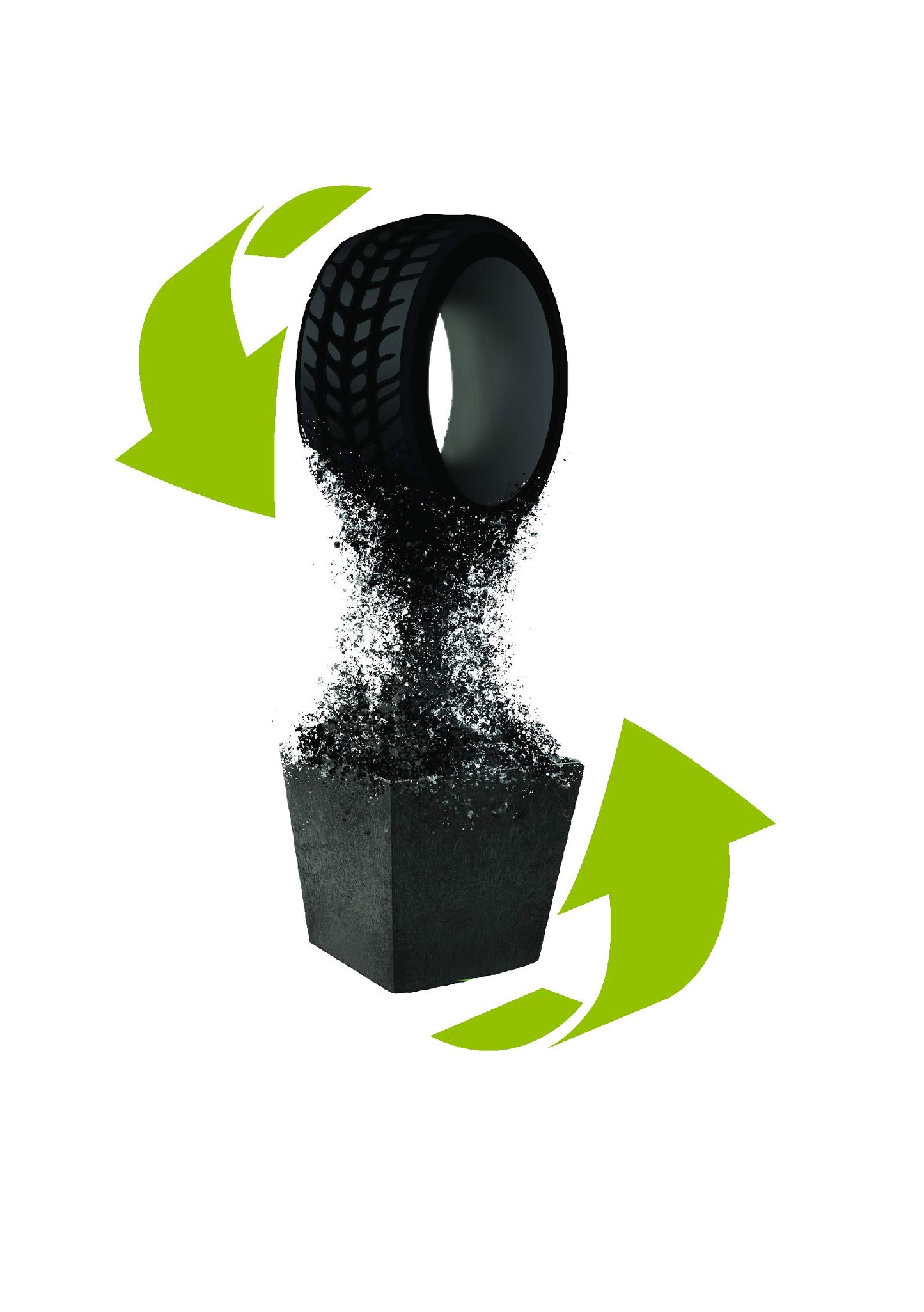 ECO GARDEN Recyled Rubber Plant Pot, Slate, 50cm