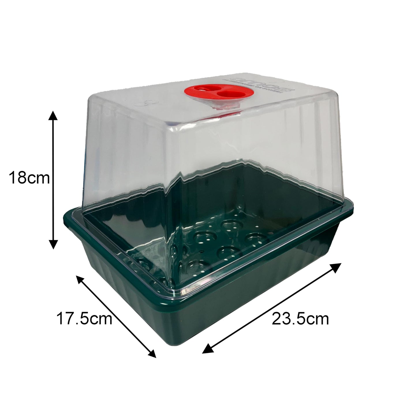 AMOS Eezy Grow Trio Propagator – Heated Electric Seed Starter for Faster Germination & Healthy Plant Growth Indoor Greenhouse with Humidity Control Ideal for Herbs, Flowers & Vegetables