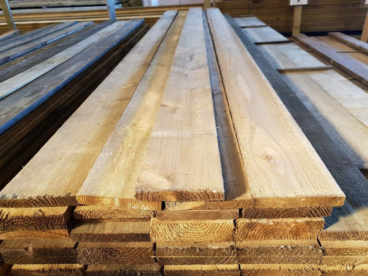 Wooden Gravel Board Treated Timber 150mm x 22mm (6x1 Inch) 2.4m Long Pack of 6