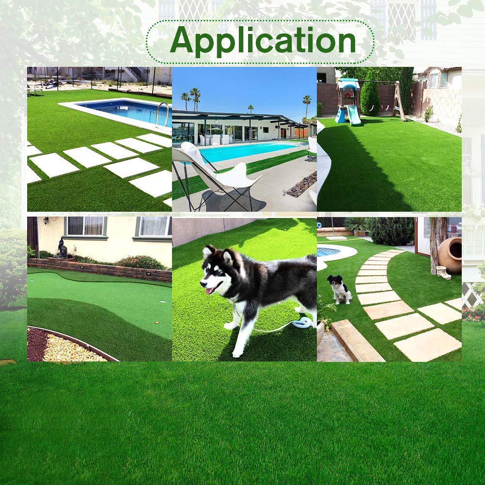 LITA Premium Synthetic Artificial Grass Turf 20mm Pile Height, High Density Fake Faux Grass Turf, Natural and Realistic Looking Garden Pet Dog Lawn (1mx2m)