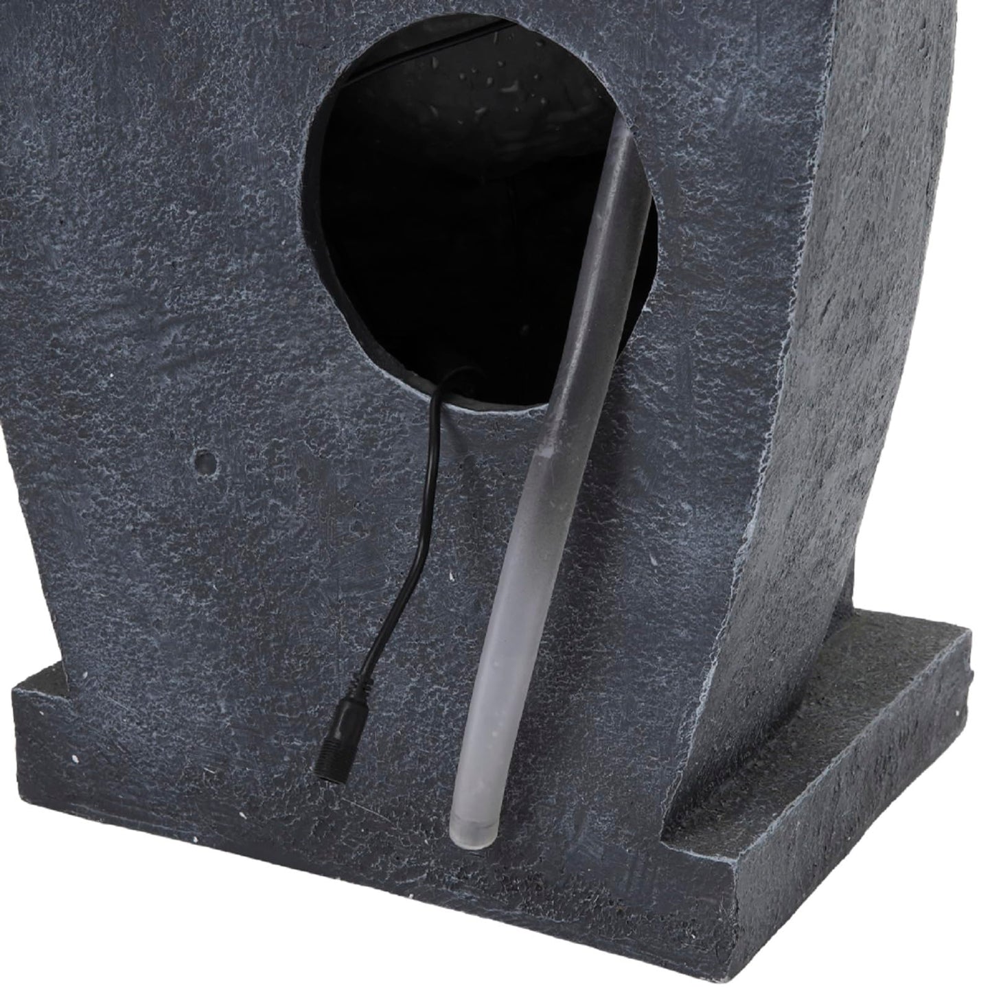 BTGGG Solar Powered Water Feature - 4 Tier Patterned Bowl Cascading Solar Water Feature Solar Water Fountain Outdoor Garden Water Feature with Lights and Pump For Patio Yard Decor