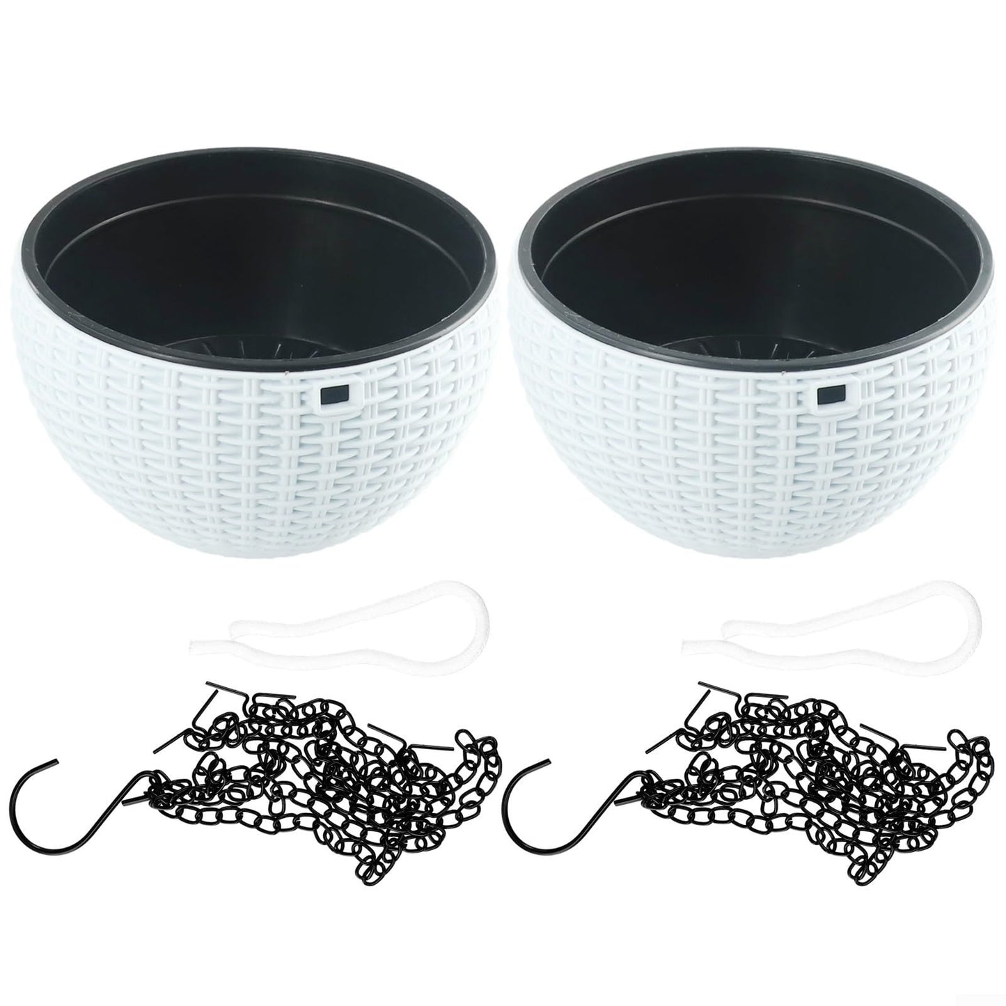 URPIZY Hanging Basket Planters, 2pcs Self Watering Pots Perfect for Home Decor