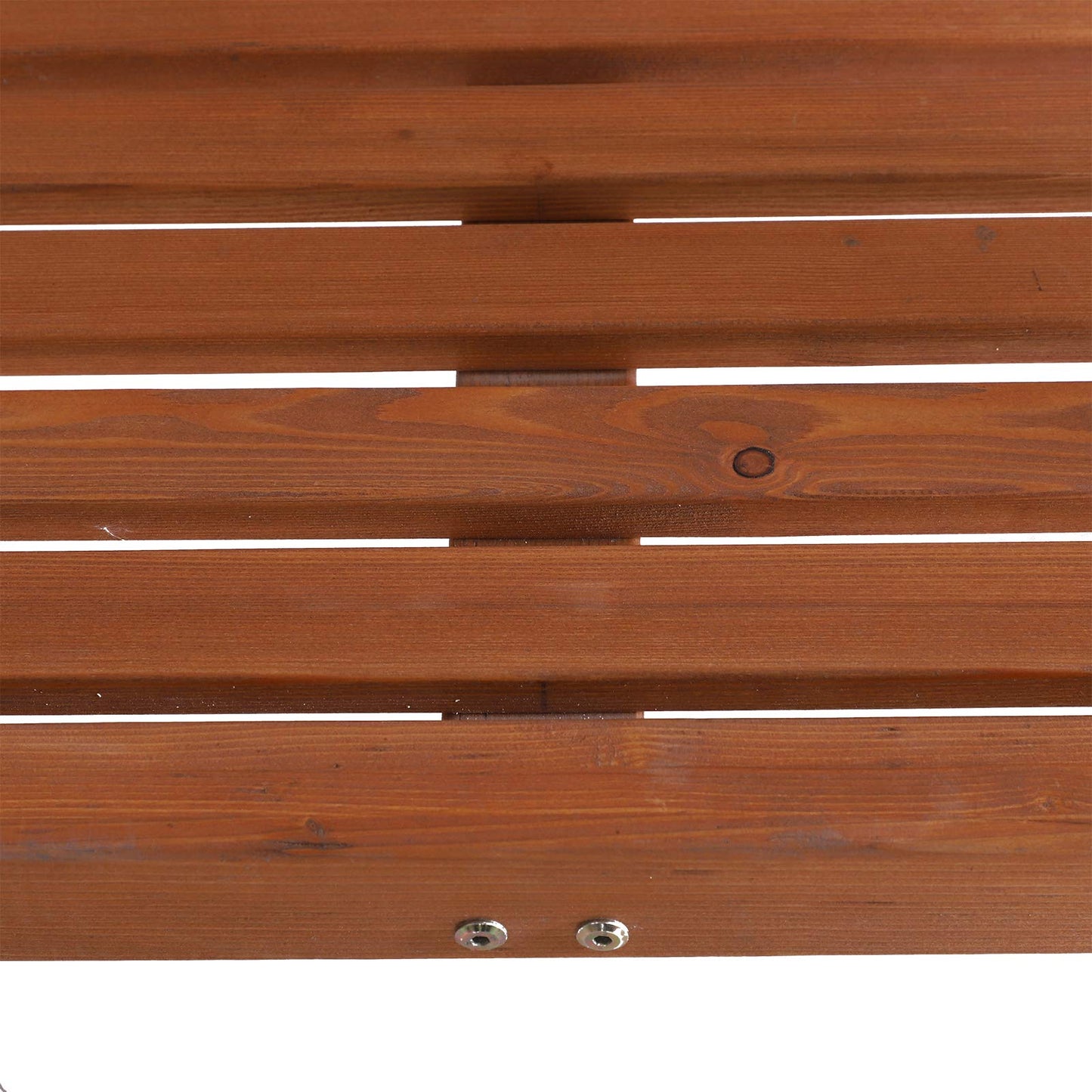 Outsunny 3 Seater Garden Swing Seat Wooden Swing Chair Hammock Bench Lounger with Canopy, Natural