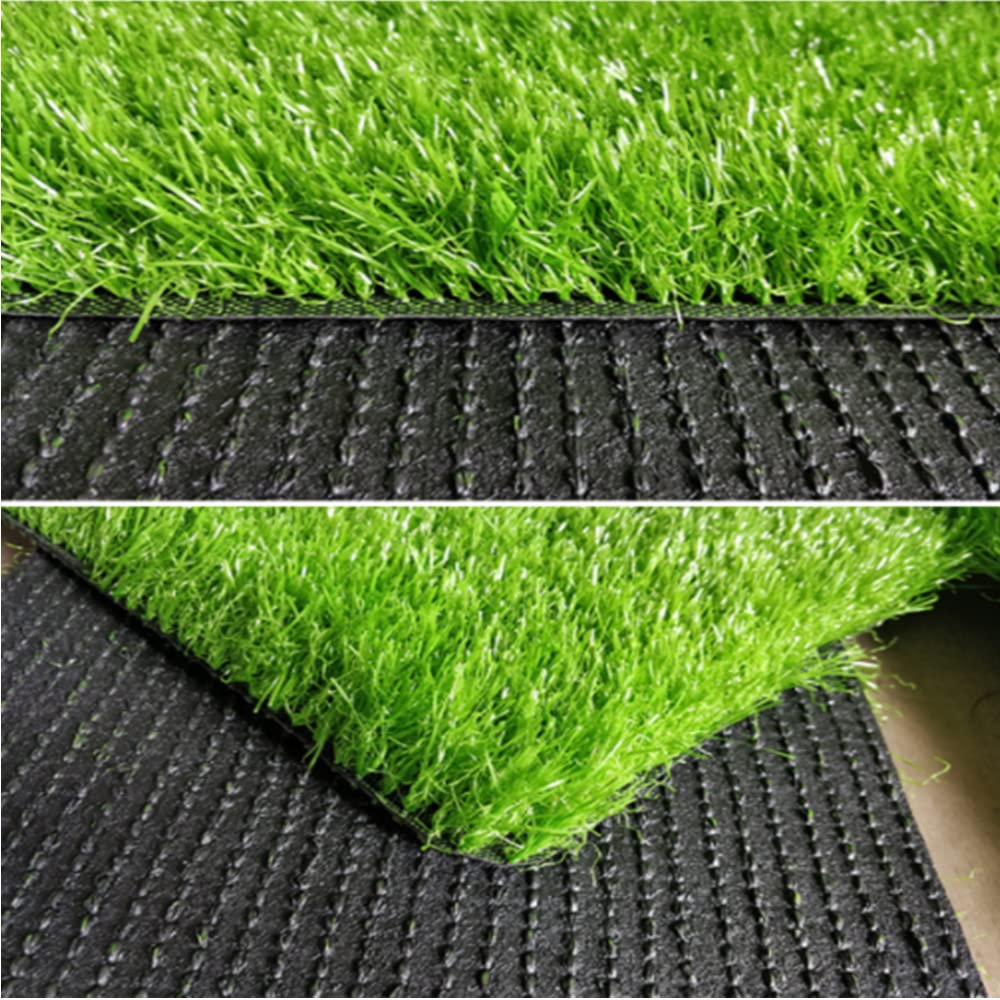 Nisorpa Artificial Grass Rug 10m x 1m, Natural Realistic Fake Grass Roll, 30mm Pile Height, High Density Artificial Grass Astro Turf Lawn Mat for Indoor Outdoor, Green, 33x3.3ft