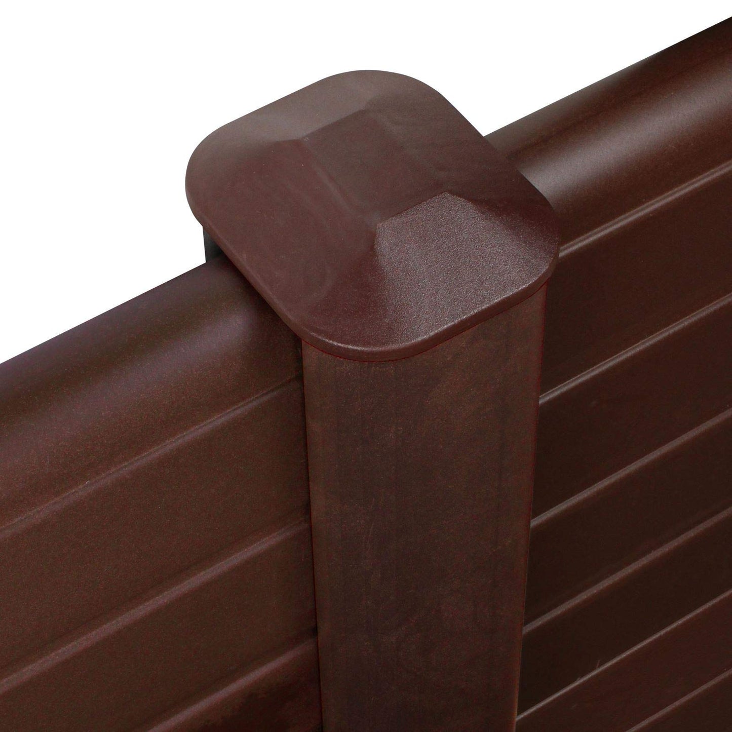 8' (2.4m) Walnut Long Composite Fence Board Plastic Eco Fencing Panel Plank Gravel Board