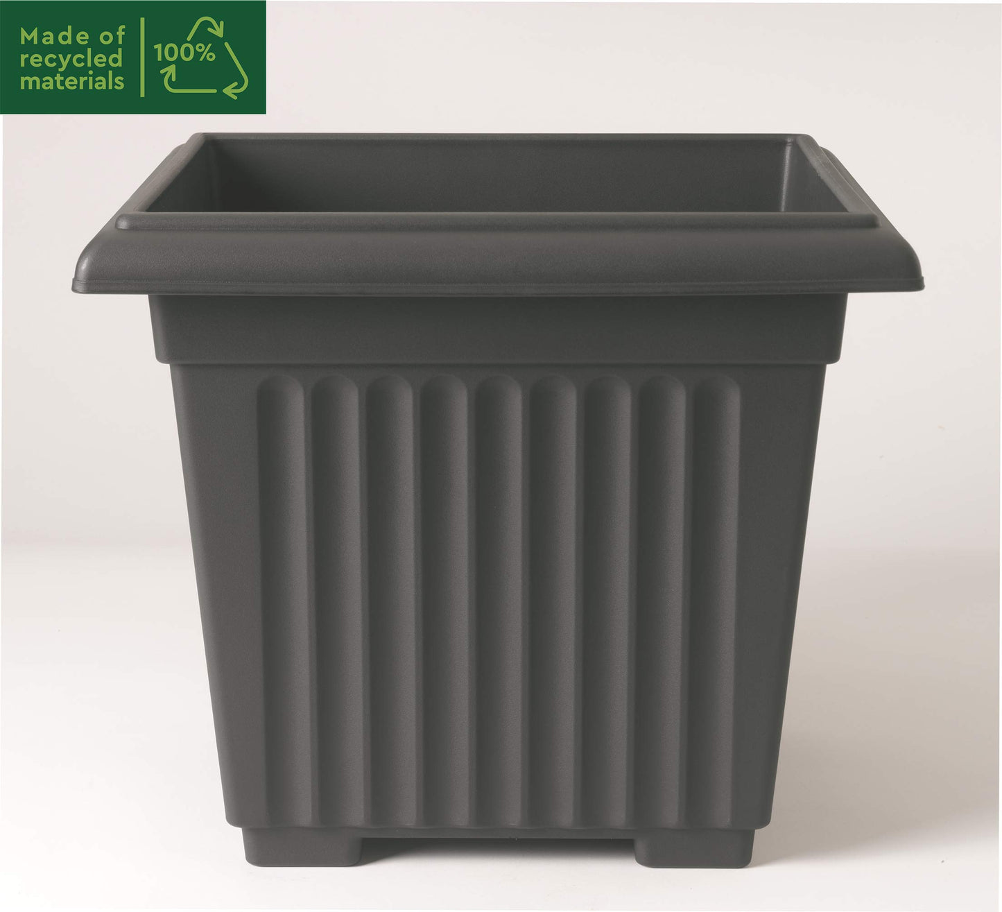 Stewart 2275005 Corinthian Square Planter, 40 cm - Black