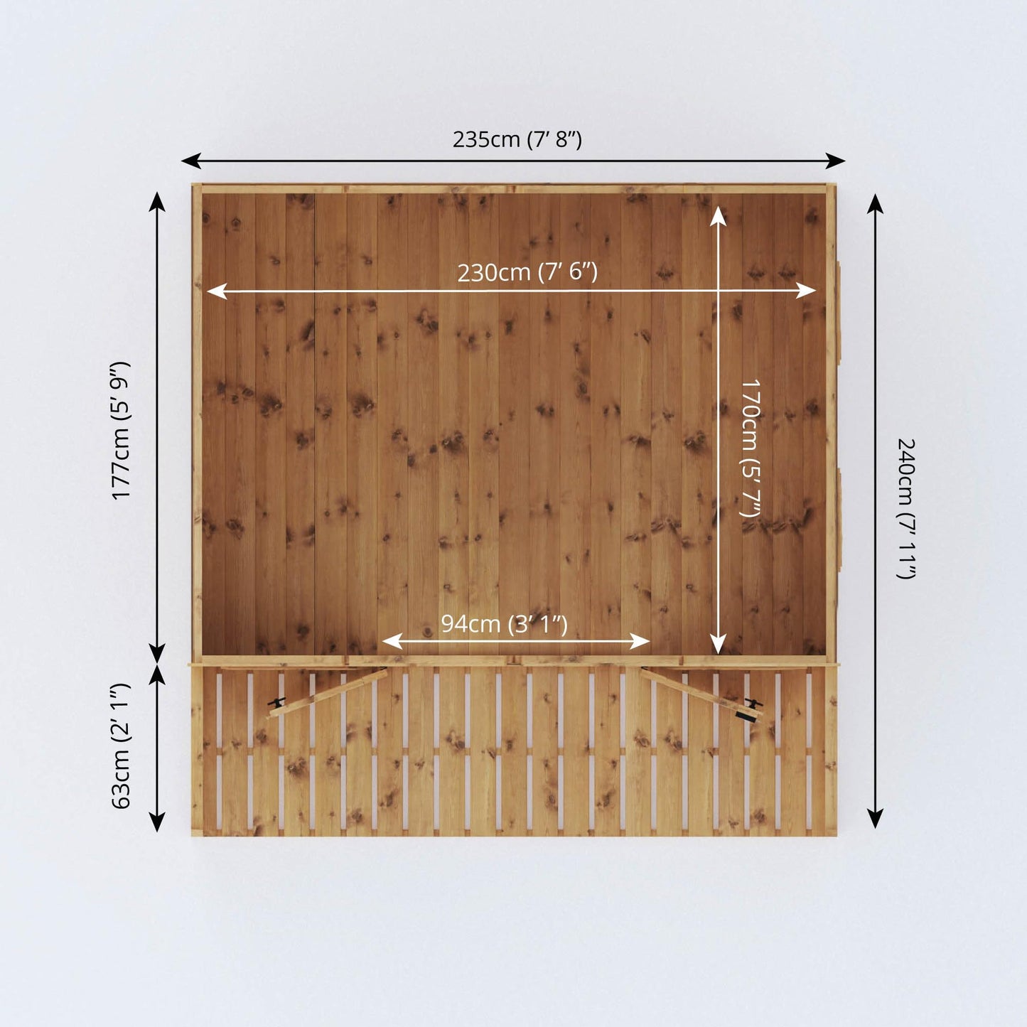 WALTONS | 8 x 8 Wessex Summerhouse with Veranda | Apex Roof | 12mm Shiplap Tongue and Groove | Wooden Garden Room Summerhouse | 10 Year Anti Rot Guarantee | 8 x 8 | 8ft 8ft |