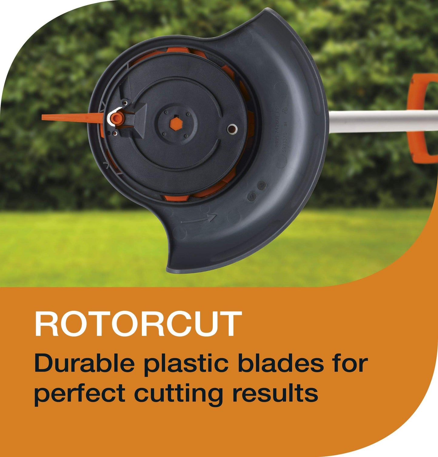 Flymo SimpliTrim Li Cordless Battery Grass Trimmer - Ultra Lightweight 14.4 V Li-Ion Battery Integrated Including Charger), 23 cm Cutting Width, Durable Long Life Blades, Orange and Grey