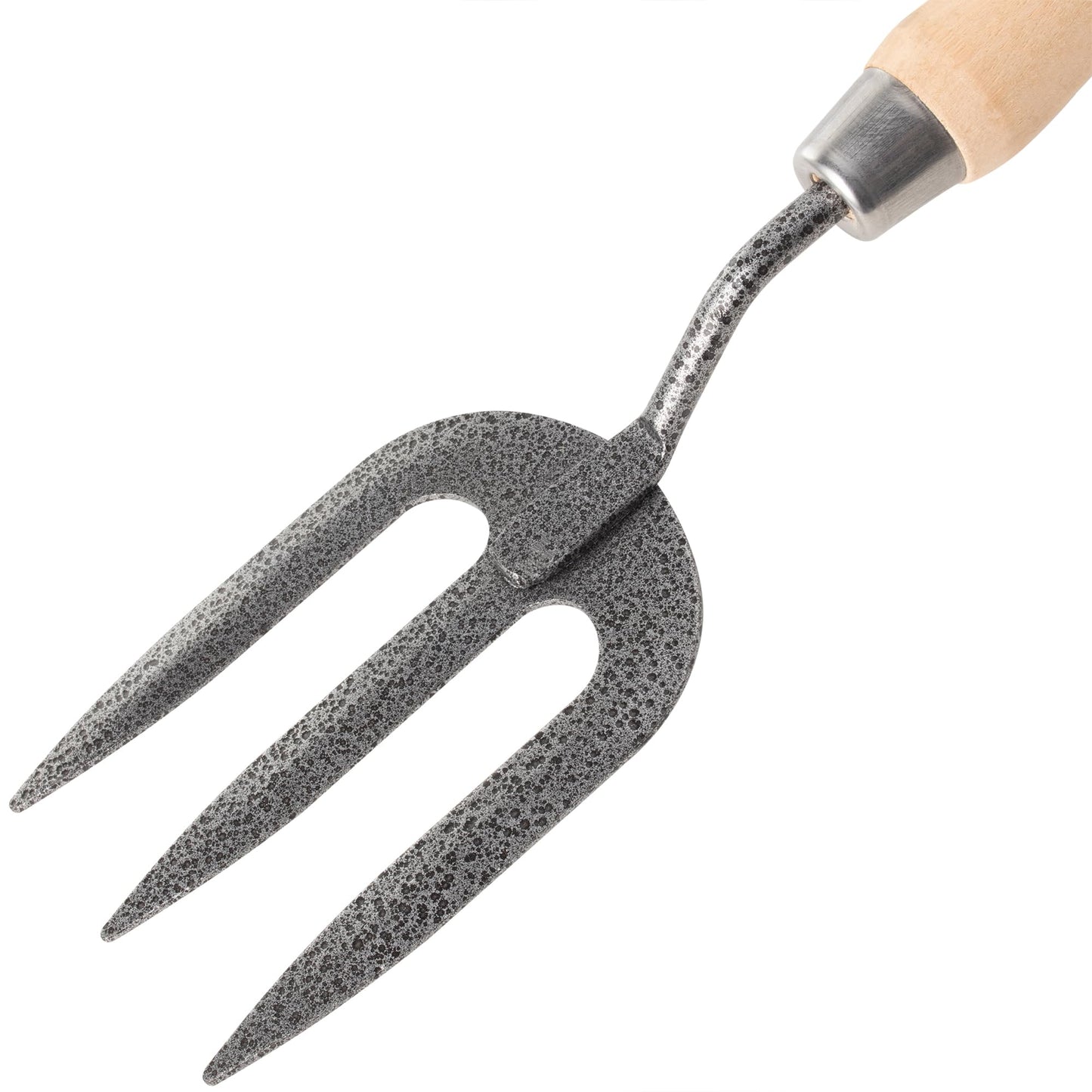 Hardys Garden Hand Fork - Heavy Duty Weed Fork - Carbon Steel Head, Contoured Ash Wood Handle - Lightweight, Durable, Corrosion Resistant Gardening Fork - Epoxy Coated Garden Tool