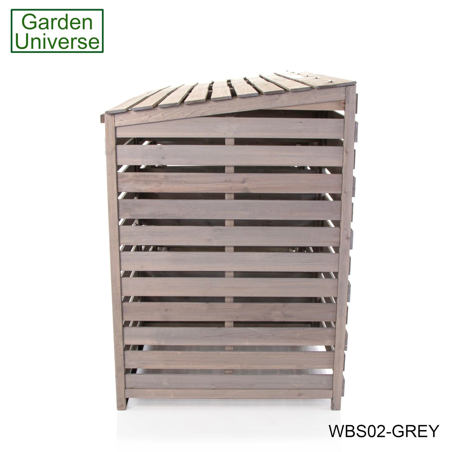 Wheelie Bin Storage Unit Triple Three Bins Garden Universe Outdoor 3 Wheelie Bin Storage In Grey WBS02-GREY