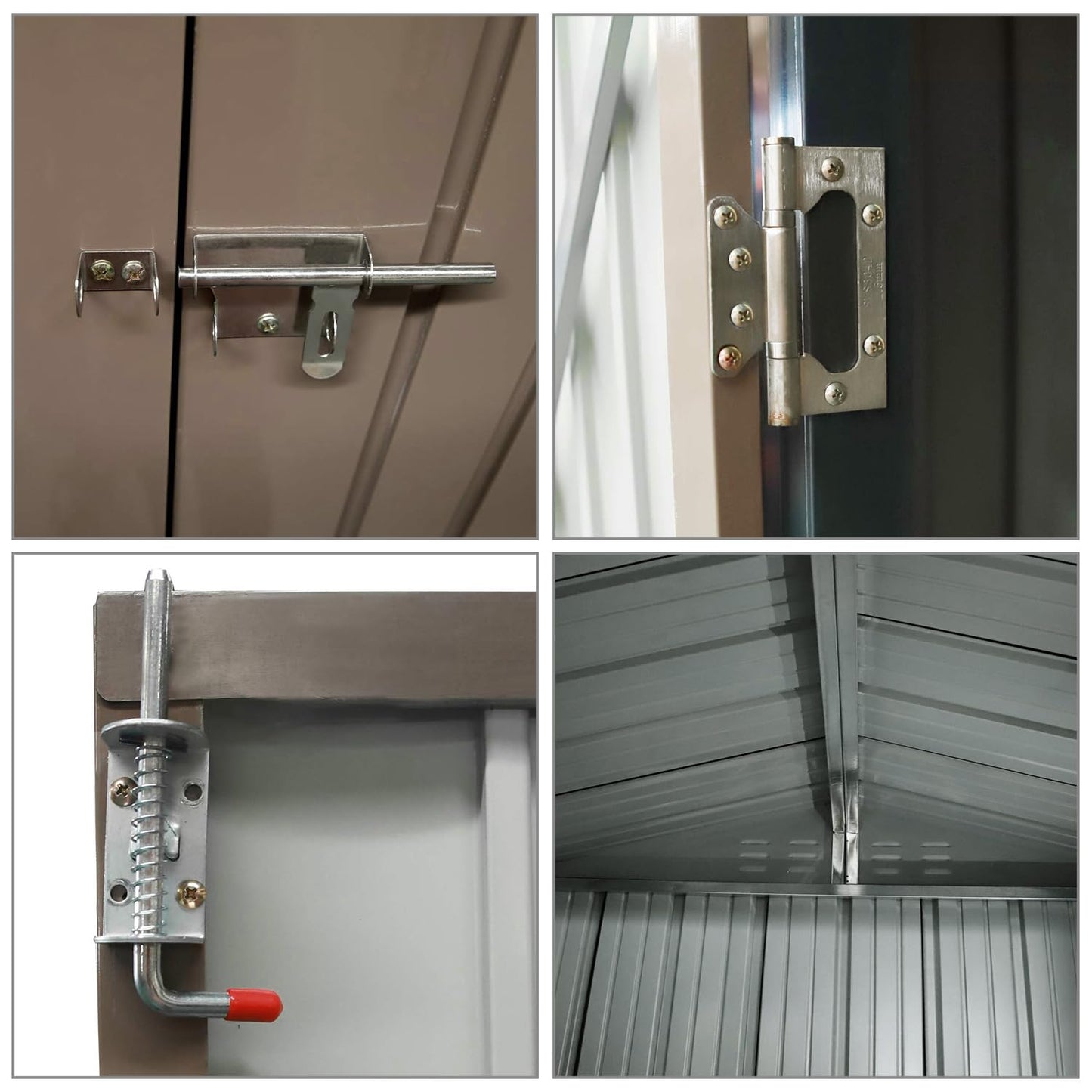 NEW!Outdoor Storage Garden Shed with Door Galvanised Metal Sloped Roof (6FT*4FT)