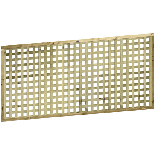 Chunky Urban Square Heavy Duty Framed Wooden Trellis (45mm Thick) Width: 6ft (183cm) x Height: 3ft (90cm) Decorative Fence Panel Topper/Garden Divider/Wall Art/Plant Vine Clingin Grower