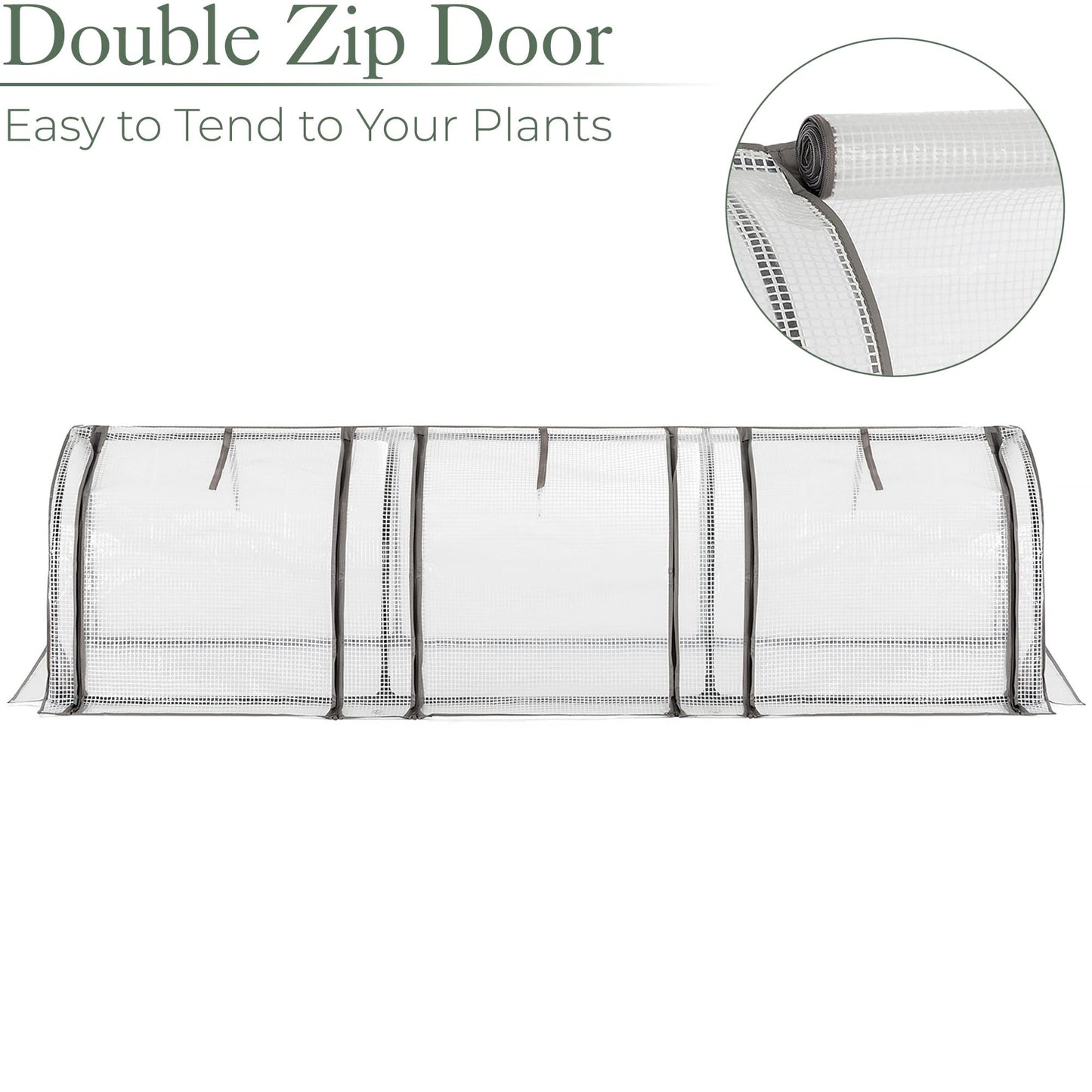 CHRISTOW Small Grow Tunnel Cloche Garden Polytunnel Greenhouse With Reinforced Cover (choose 1.3m, 1.95m, or 2.6m long)