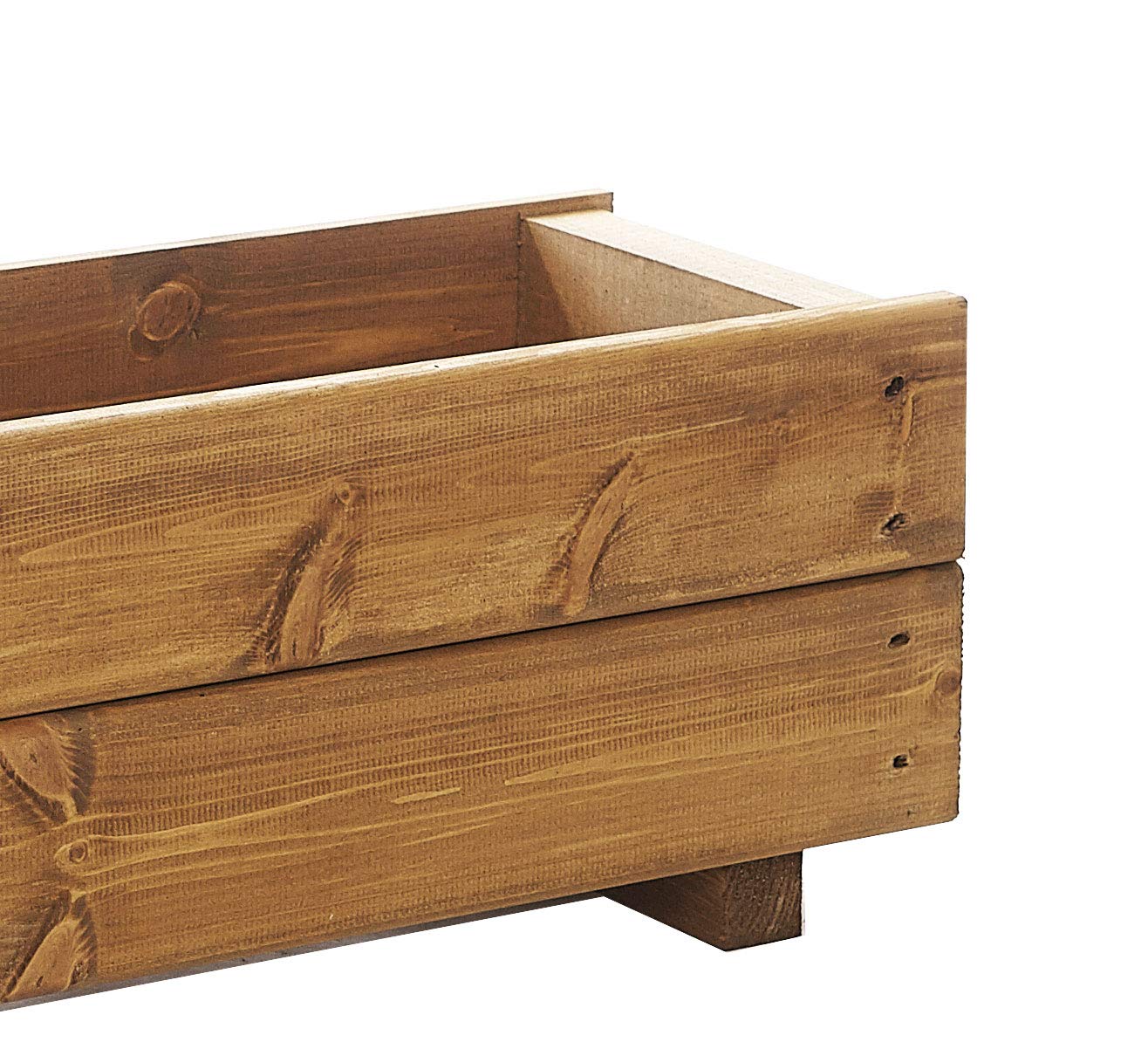 RUDDINGS WOOD Set of 2 x 60cm Wooden Trough Planter - Plant Container Box Fully Assembled