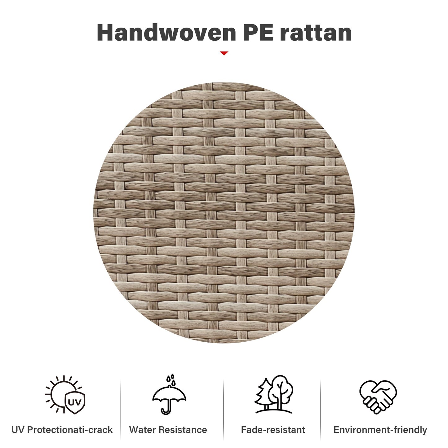 Aweather 8 Seater Rattan Corner Sofa Set Rattan Garden Furniture Set with Modern Glass Coffee Table and Washable Cushions (Gray)