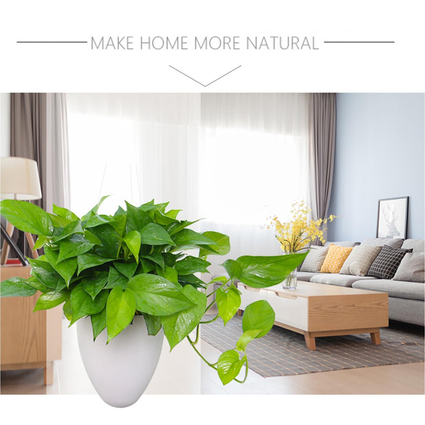 Wedhapy Hanging Plant Hanging Pots Indoor 2PCS Self Watering Hanging Planter Removable Hanging Flower Pot with Reservior and Absorbent Cotton Rope Hanging Basket